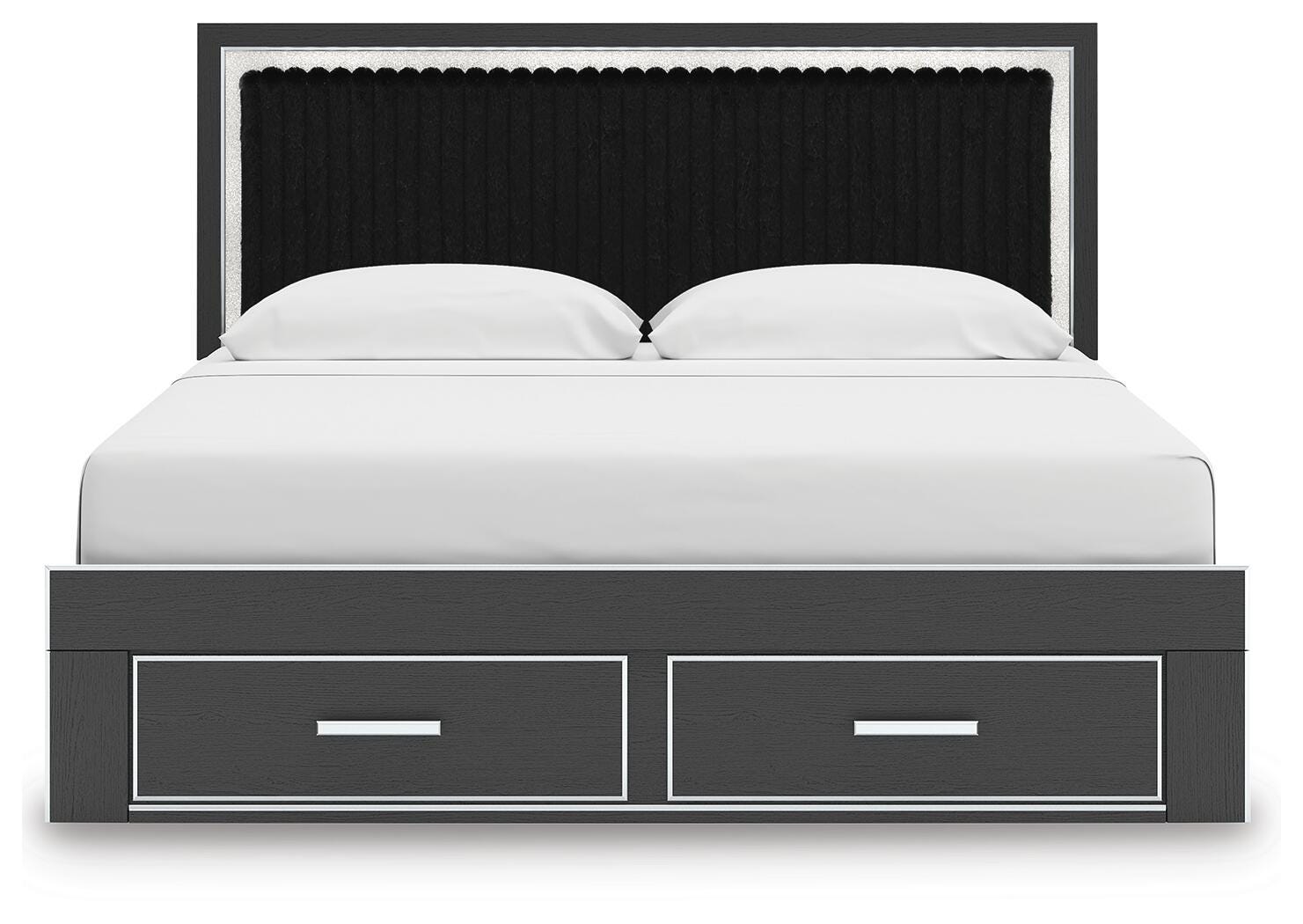 Cama King Birmonton con almacenaje, cómoda, espejo, chiffonier y mesita de noche - image 17