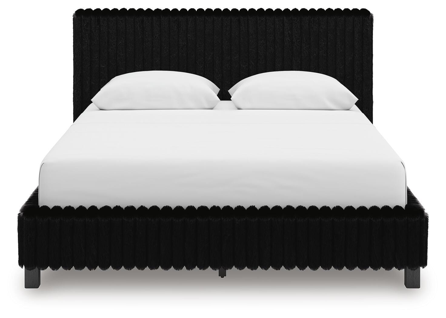 Cama tapizada Queen, cómoda y mesita de noche Birmonton - image 11