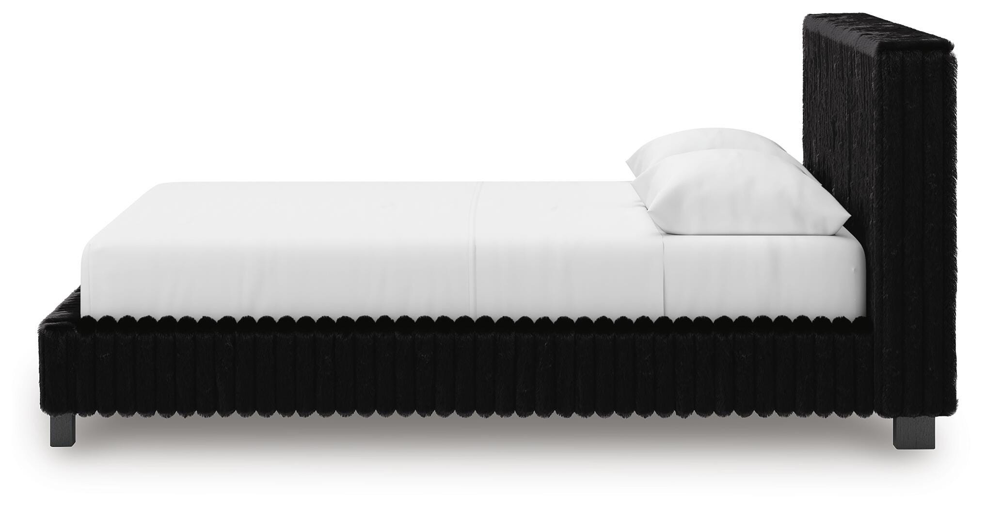 Cama tapizada Queen, cómoda y mesita de noche Birmonton - image 15
