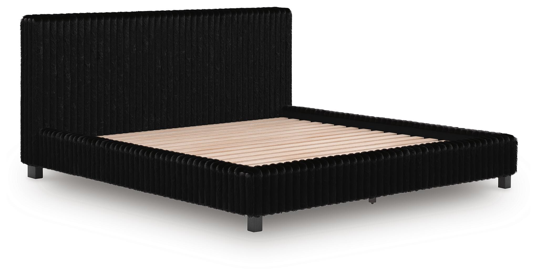 Cama, cómoda y mesita de noche tapizadas Birmonton King - image 12
