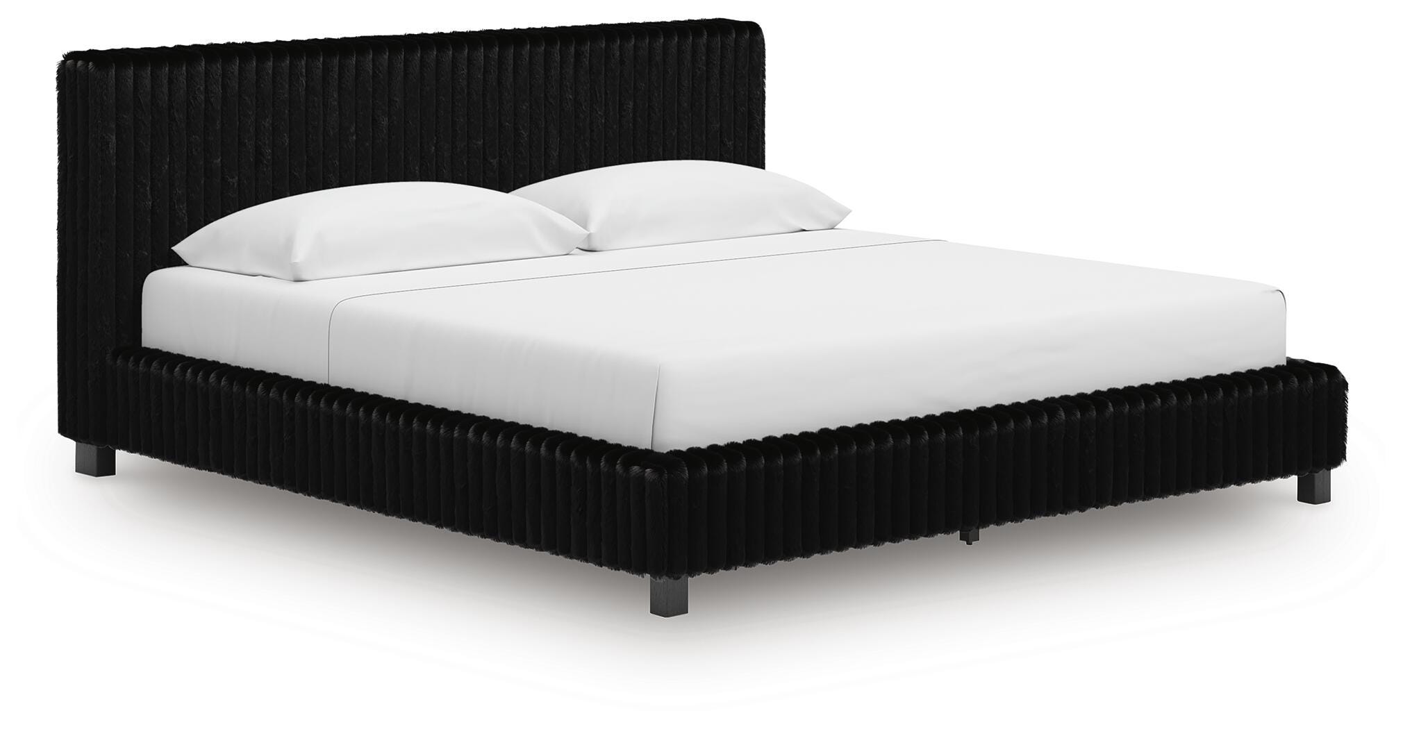 Cama, cómoda y mesita de noche tapizadas Birmonton King - image 11