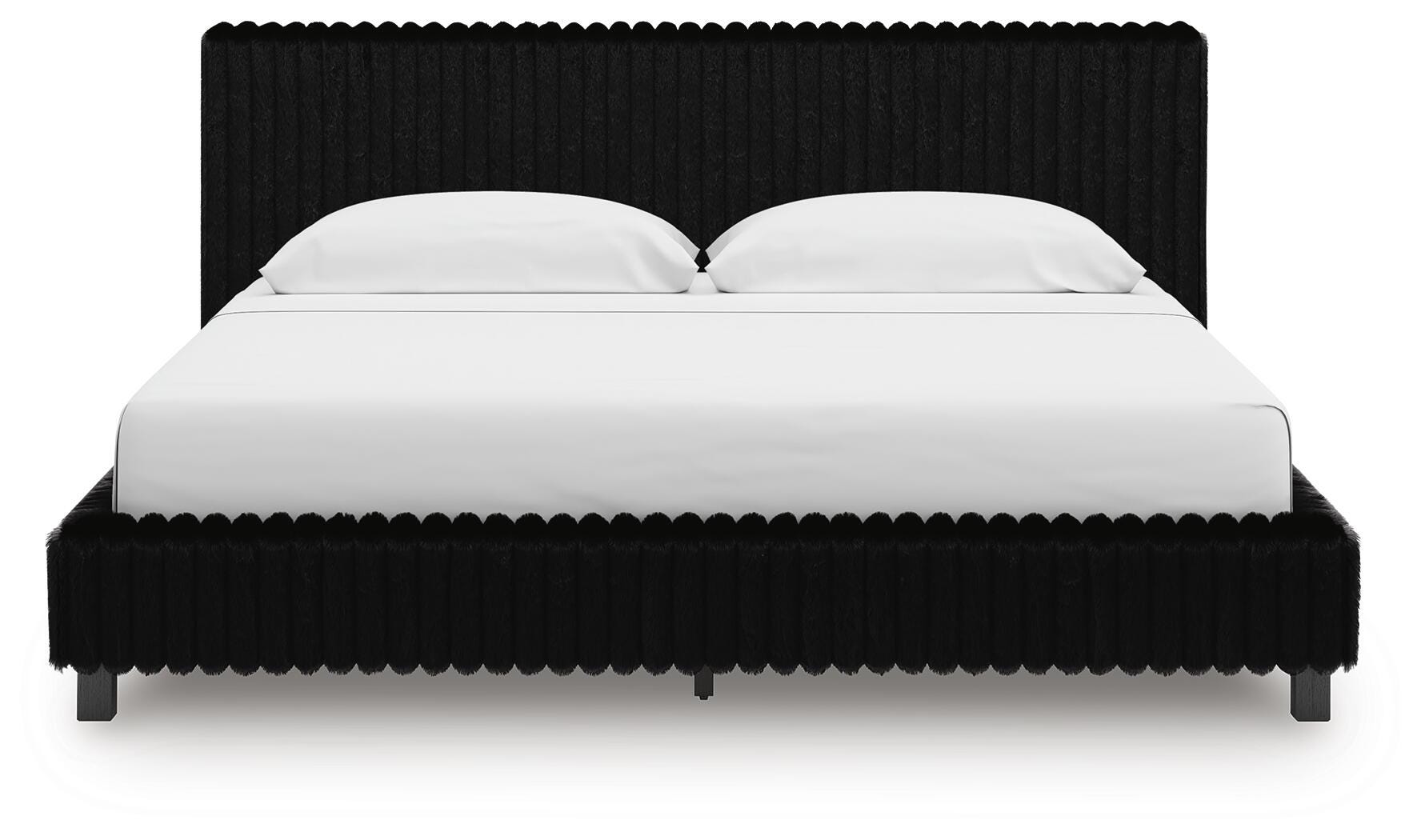 Cama, cómoda y mesita de noche tapizadas Birmonton King - image 10
