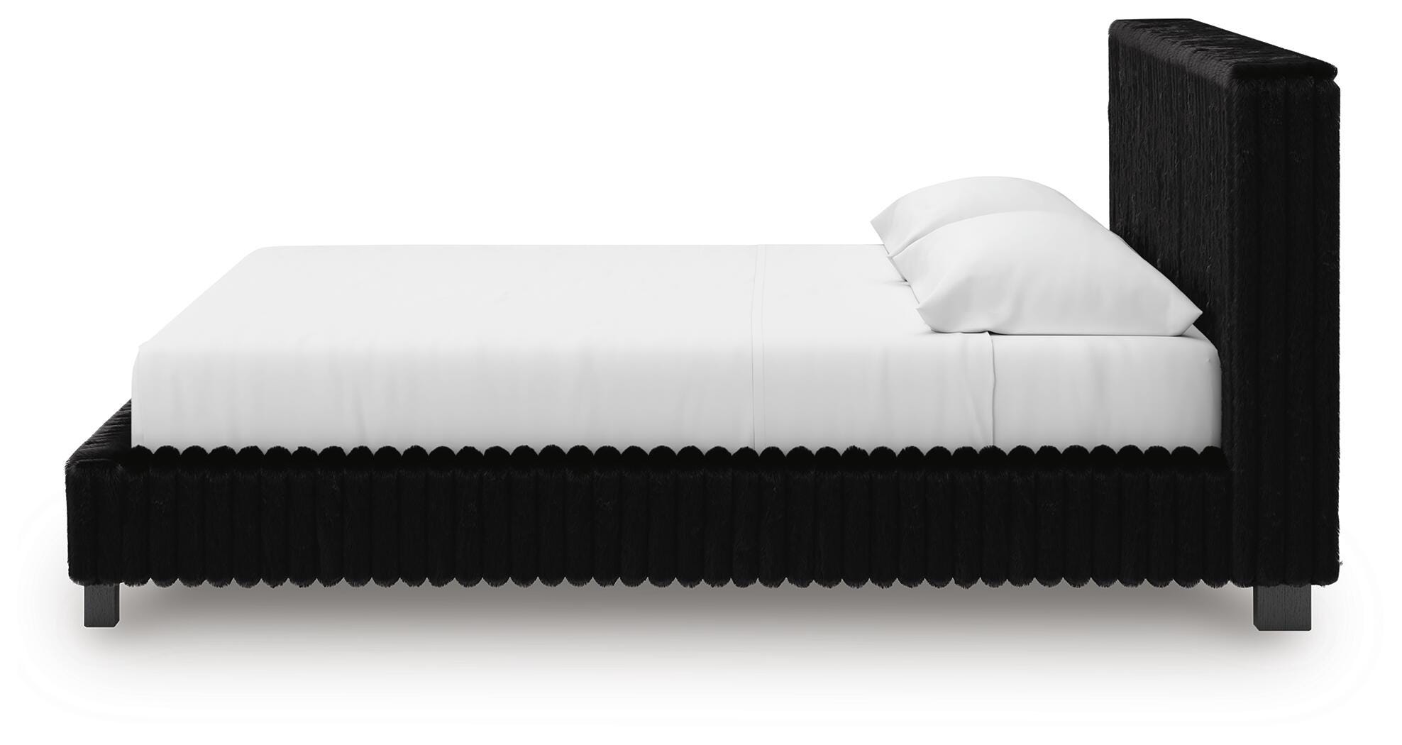Cama, cómoda y mesita de noche tapizadas Birmonton King - image 14