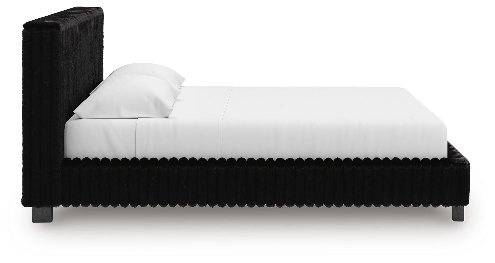 Cama, cómoda y mesita de noche tapizadas Birmonton King - image 13