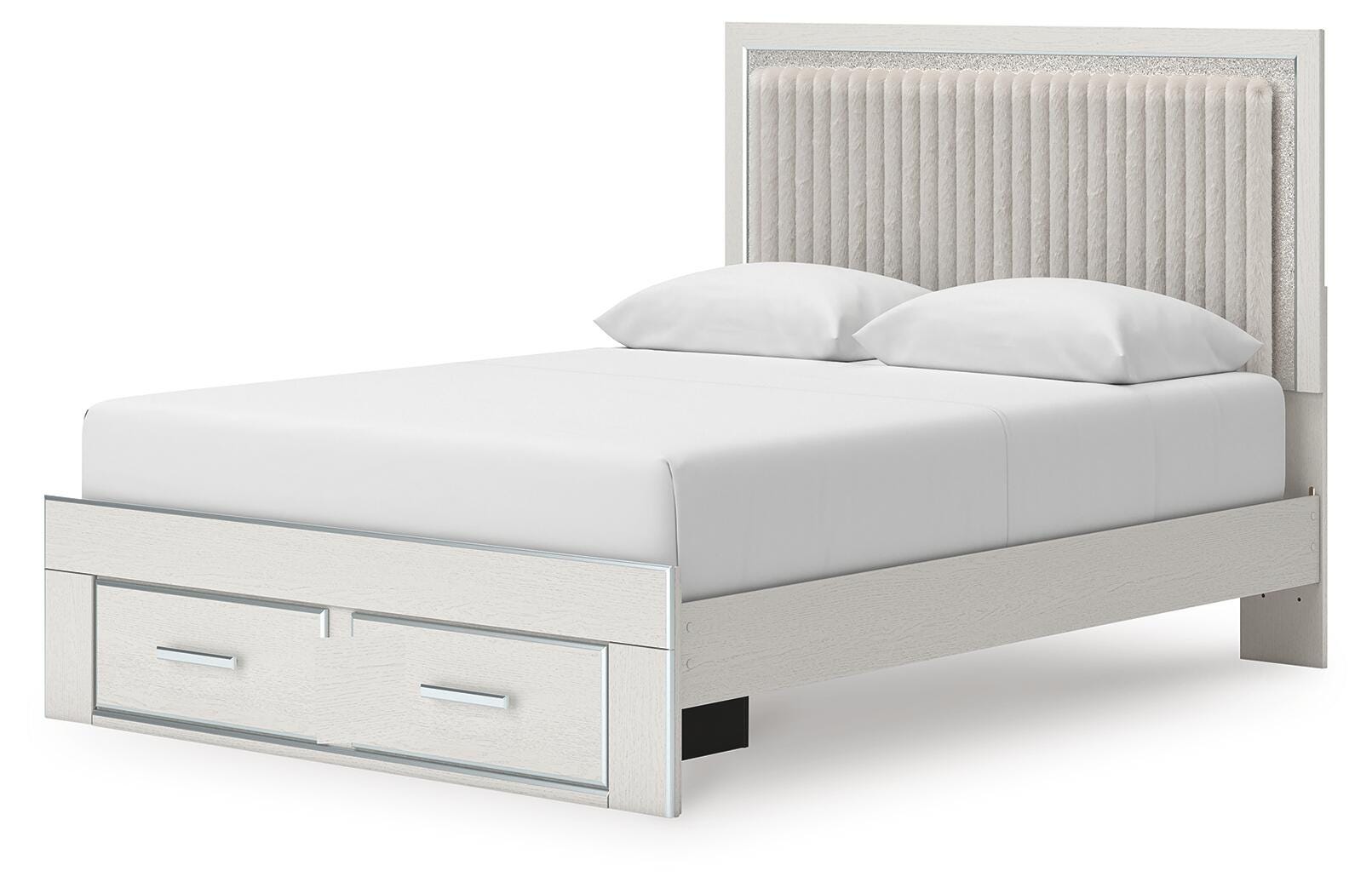 Cama Queen Birmonton con almacenaje, cómoda, espejo y mesita de noche - image 11