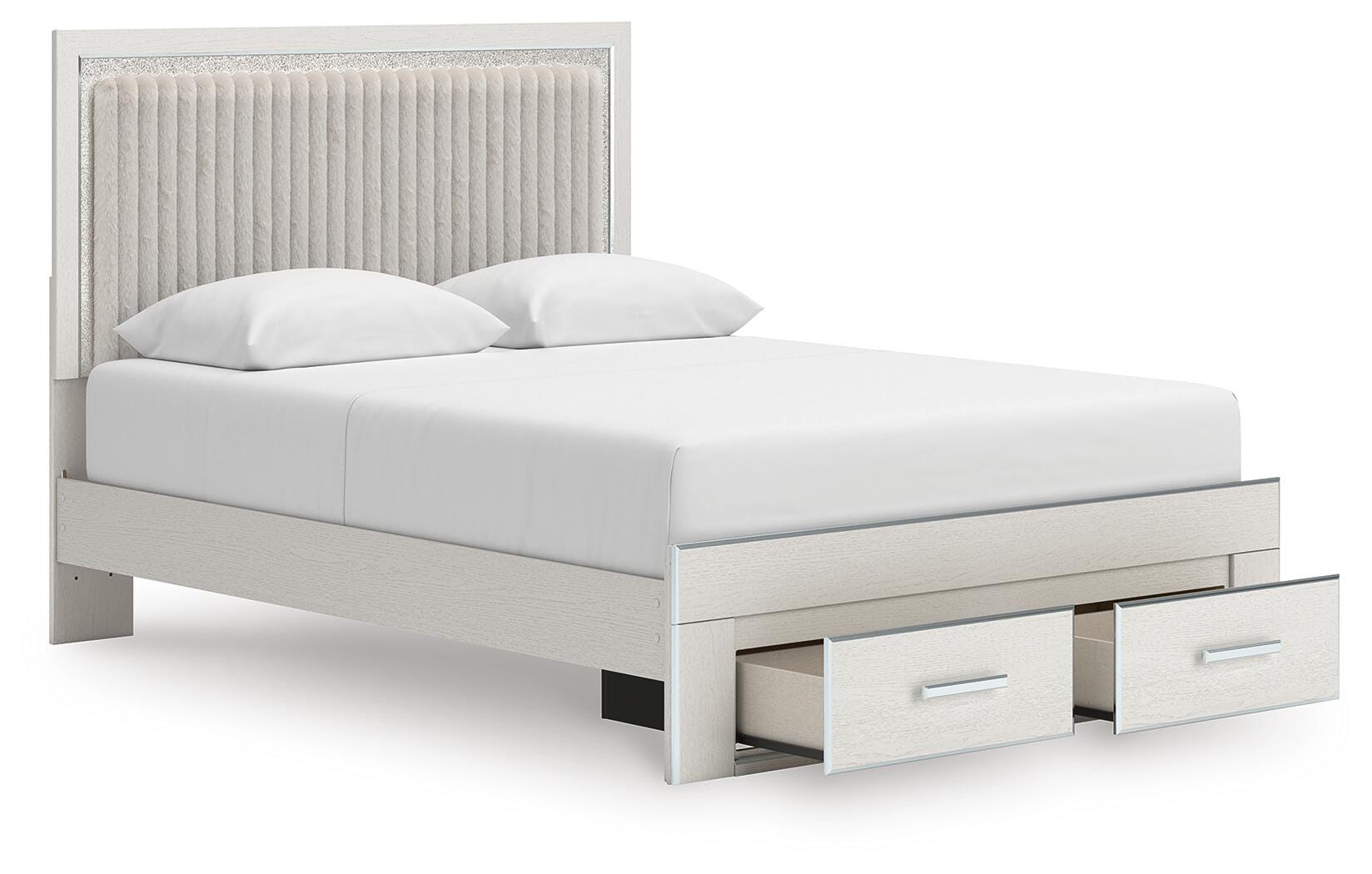 Cama Queen Birmonton con almacenaje, cómoda, espejo y mesita de noche - image 9