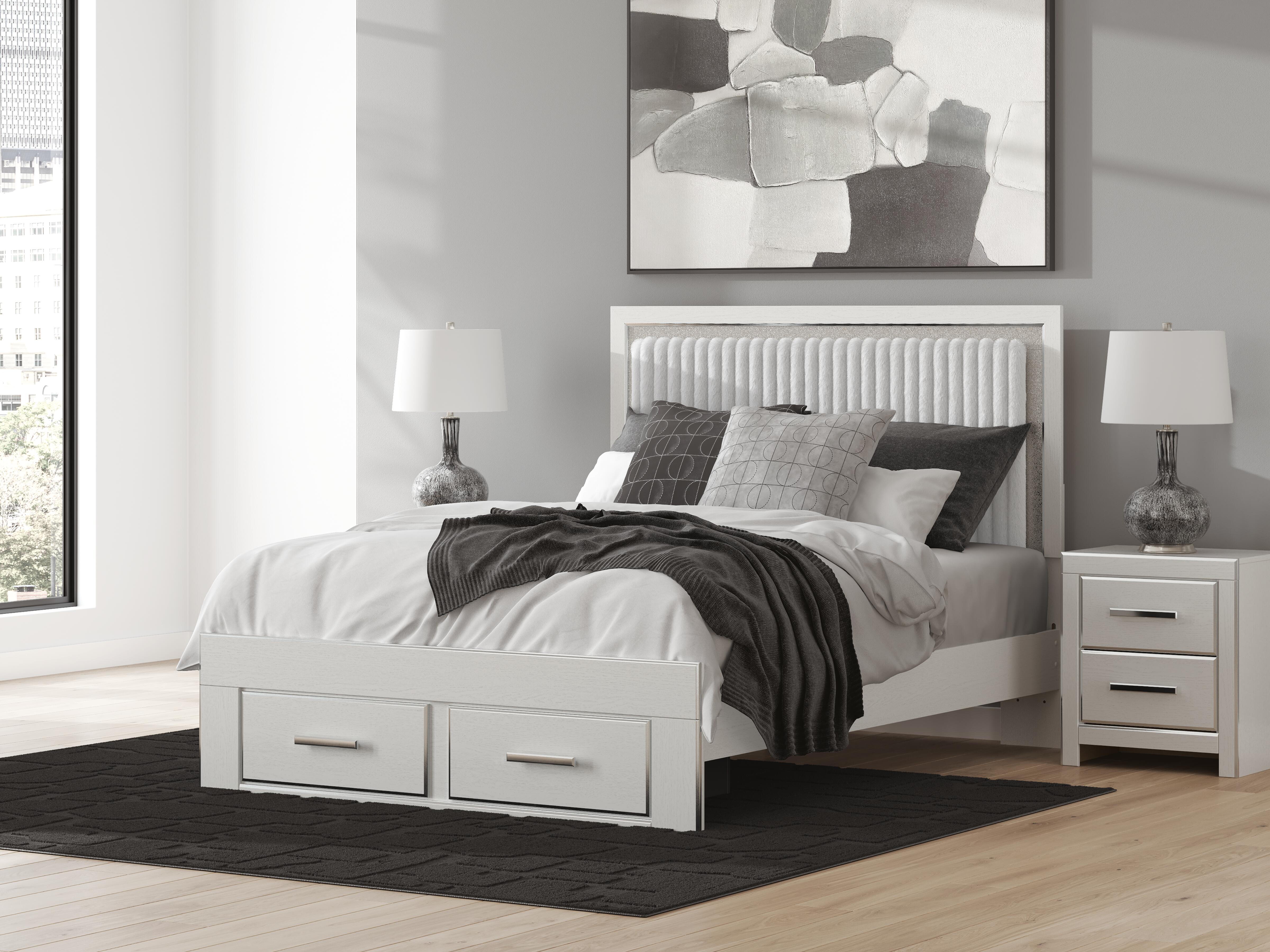 Birmonton Queen Upholstered Panel Platform Storage Bed - image 1