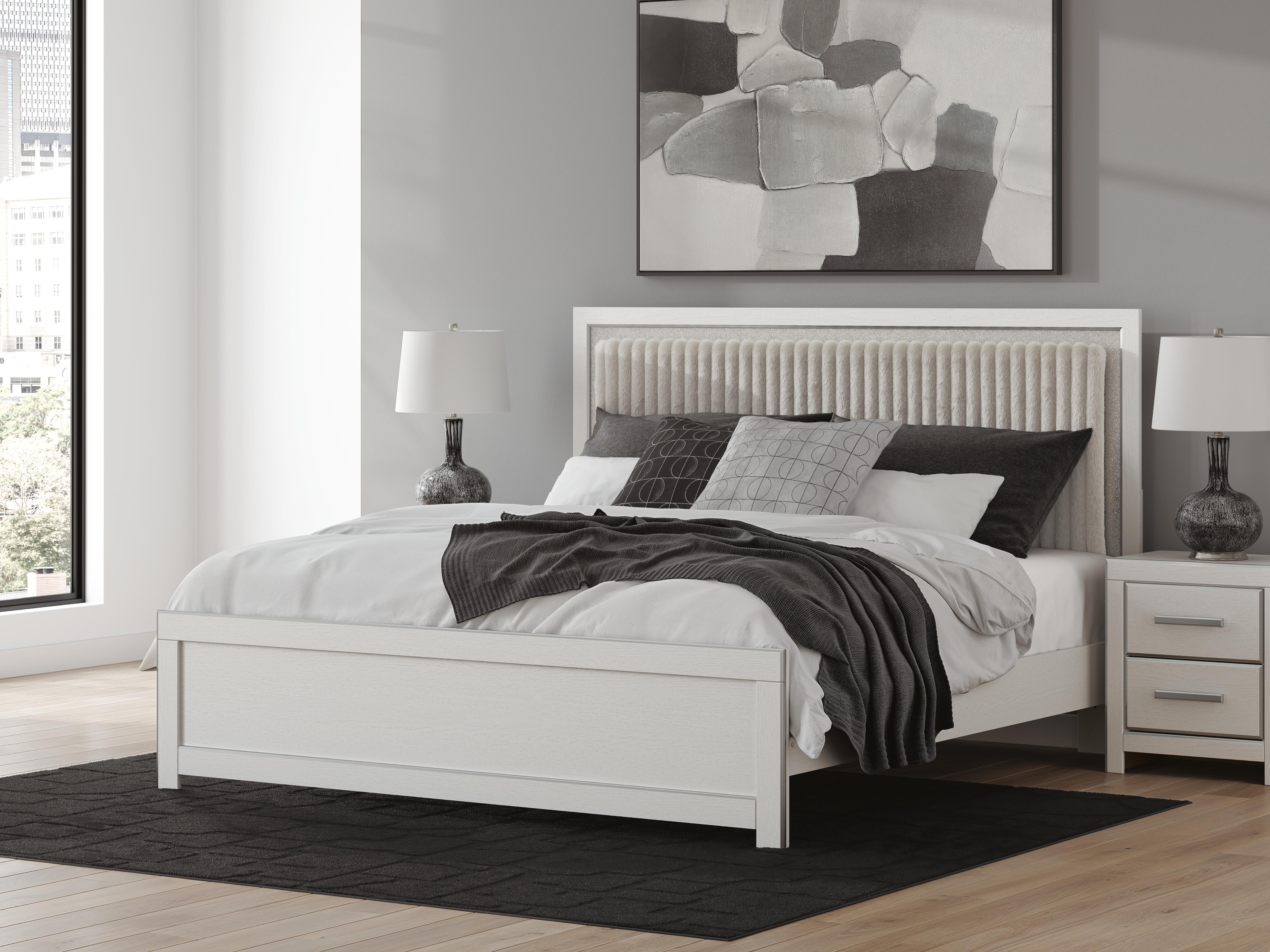 Birmonton King Upholstered Panel Platform Bed - image 1