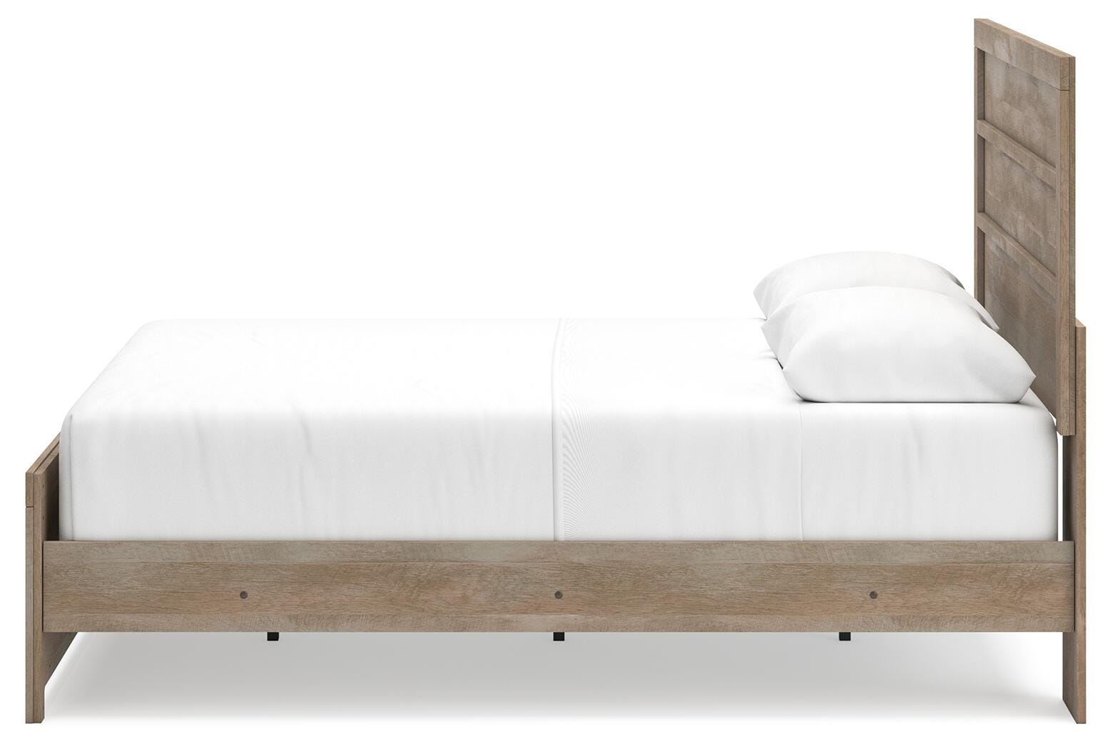 Gachester Queen Panel Bed with Mirrored Dresser and Nightstand, Tan, large