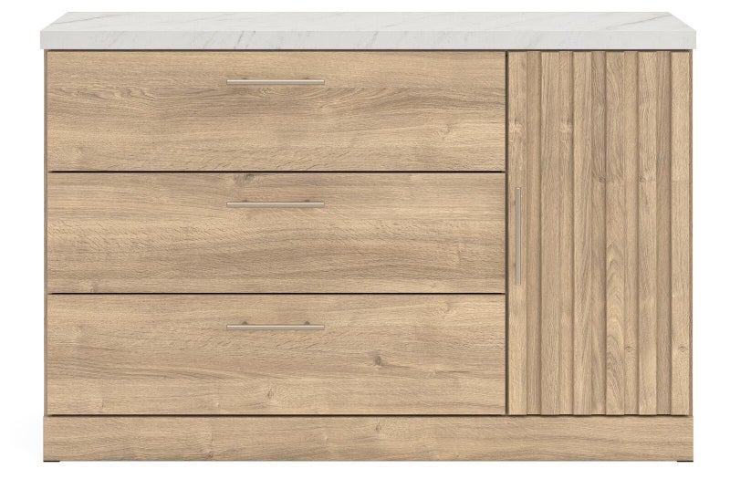 Holloway Dresser, Tan/White