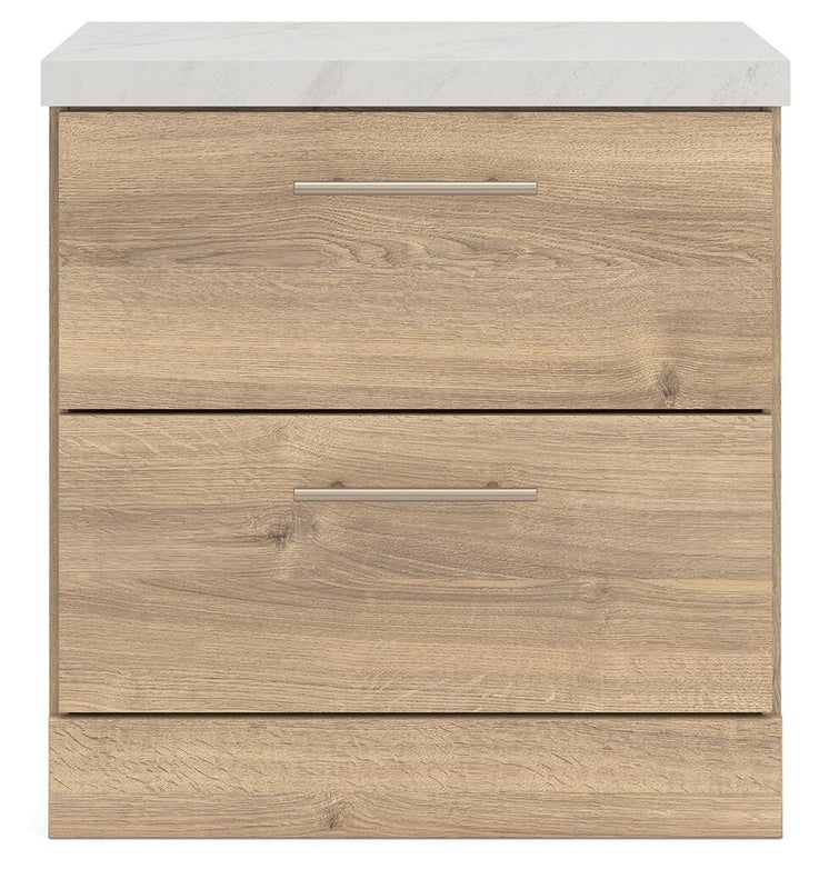 Holloway Nightstand, Tan/White