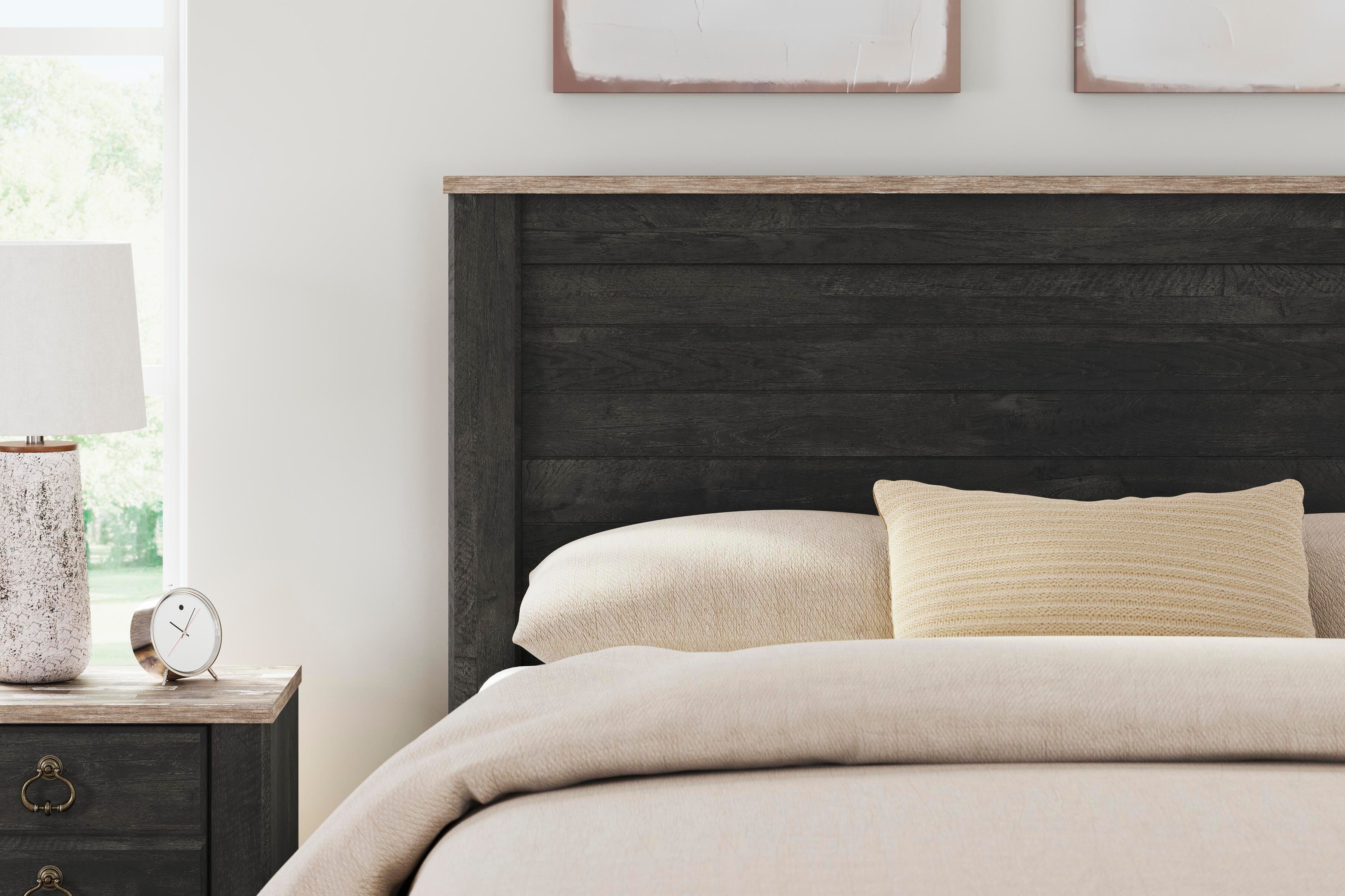 Nanforth Queen Panel Headboard, Graphite, large