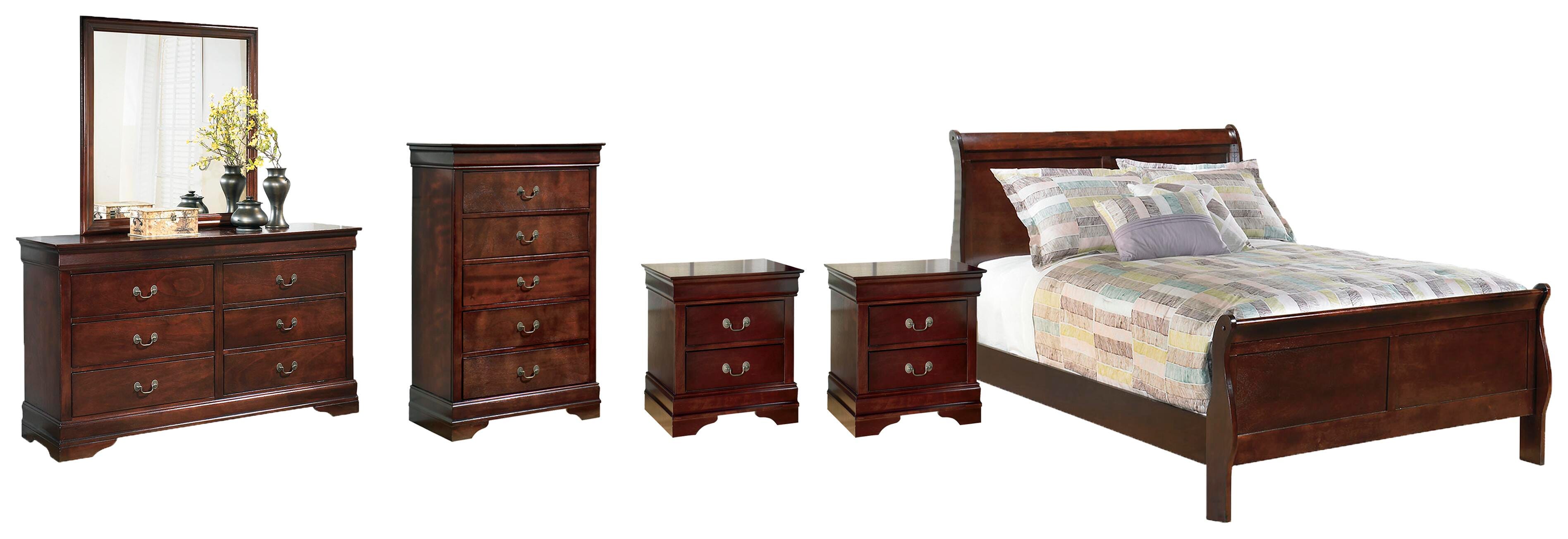 Alisdair Full Sleigh Bed, Dresser, Mirror, Chest and 2 Nightstands - image 1