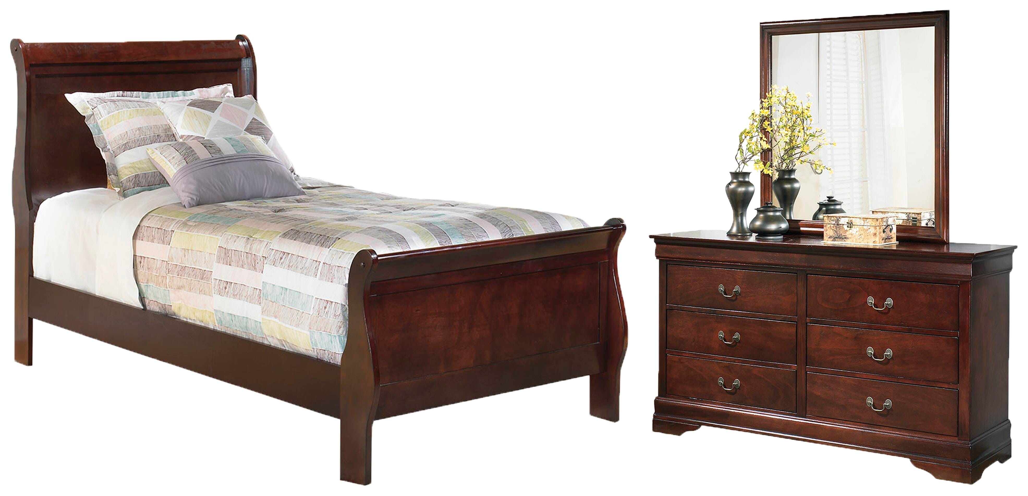 Alisdair Twin Sleigh Bed, Dresser and Mirror - image 1