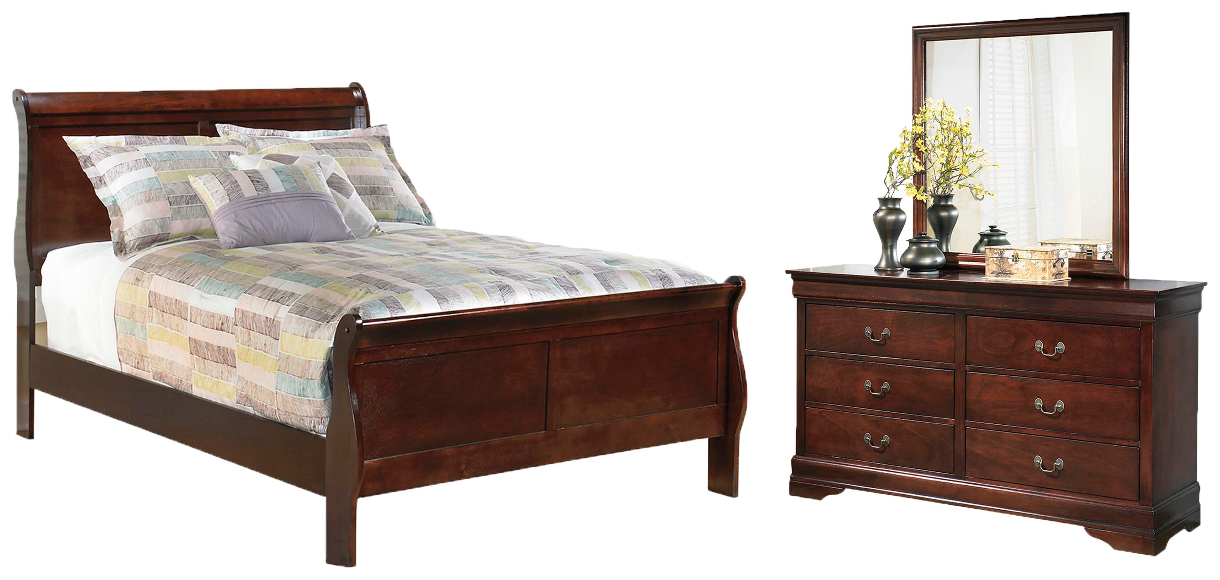 Alisdair Full Sleigh Bed, Dresser and Mirror - image 1