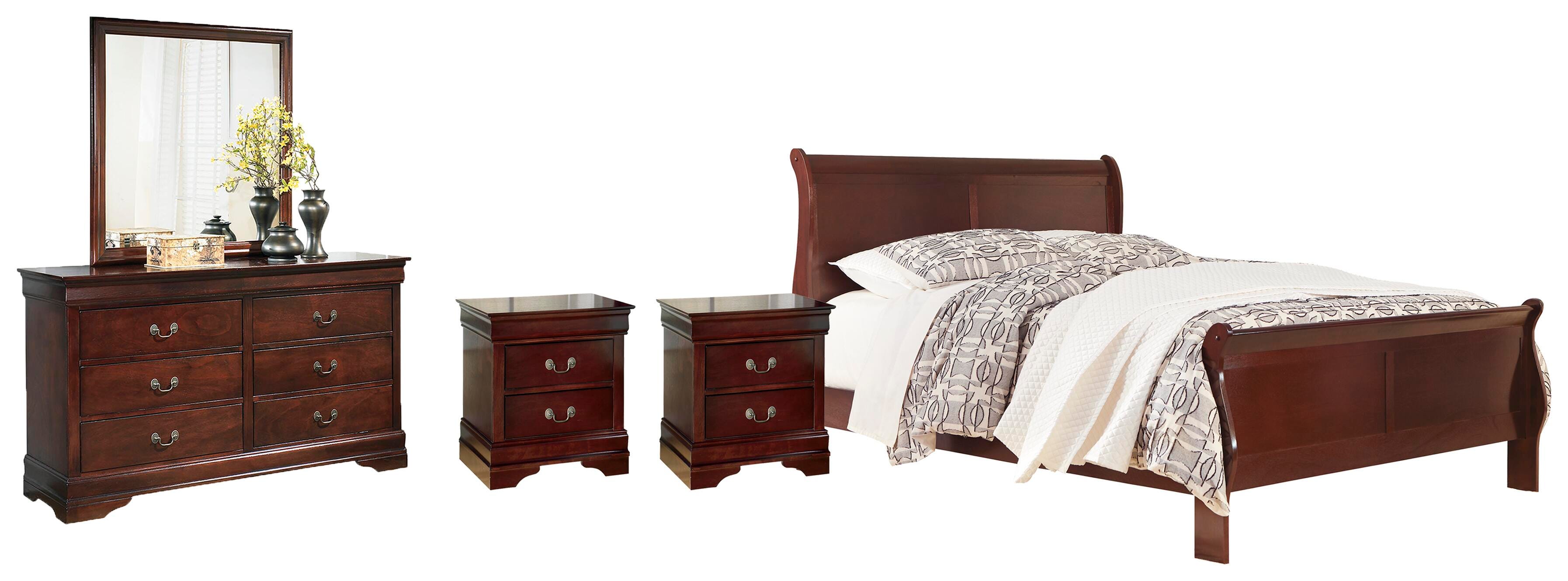 Cama trineo Alisdair Queen, cómoda, espejo, arcón y 2 mesitas de noche - image 1