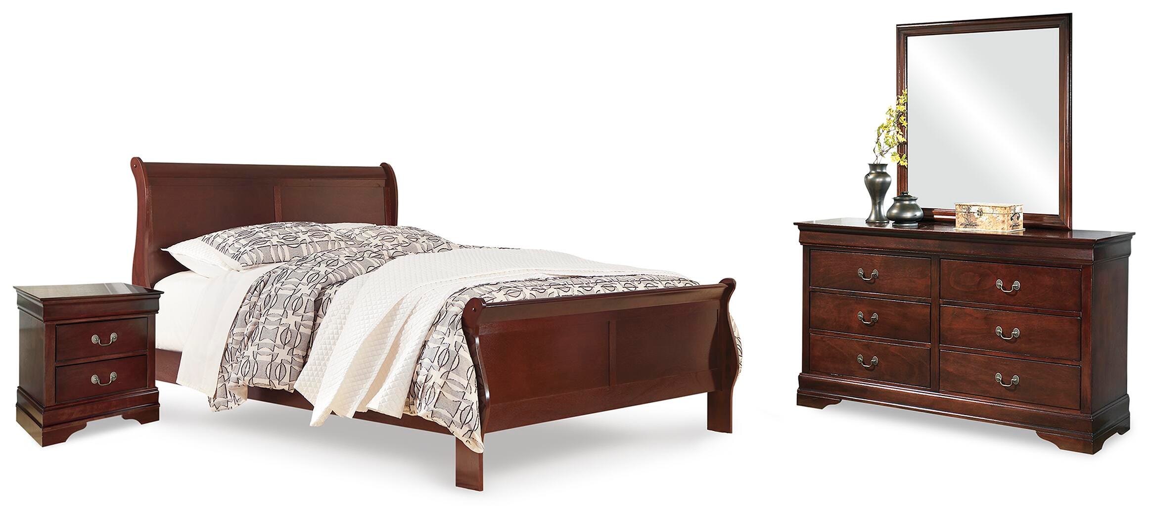 Cama trineo, cómoda, espejo y mesita de noche Alisdair Queen - image 2