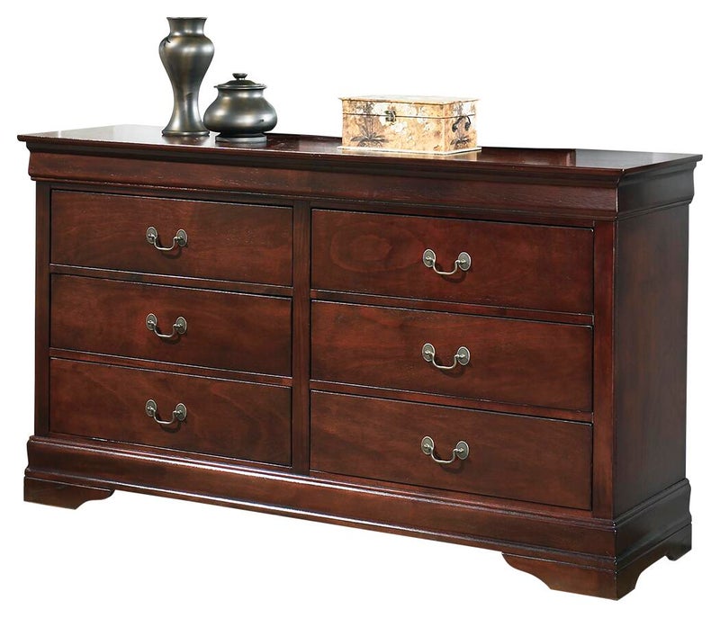 Alisdair 6 Drawer Dresser, Reddish Brown