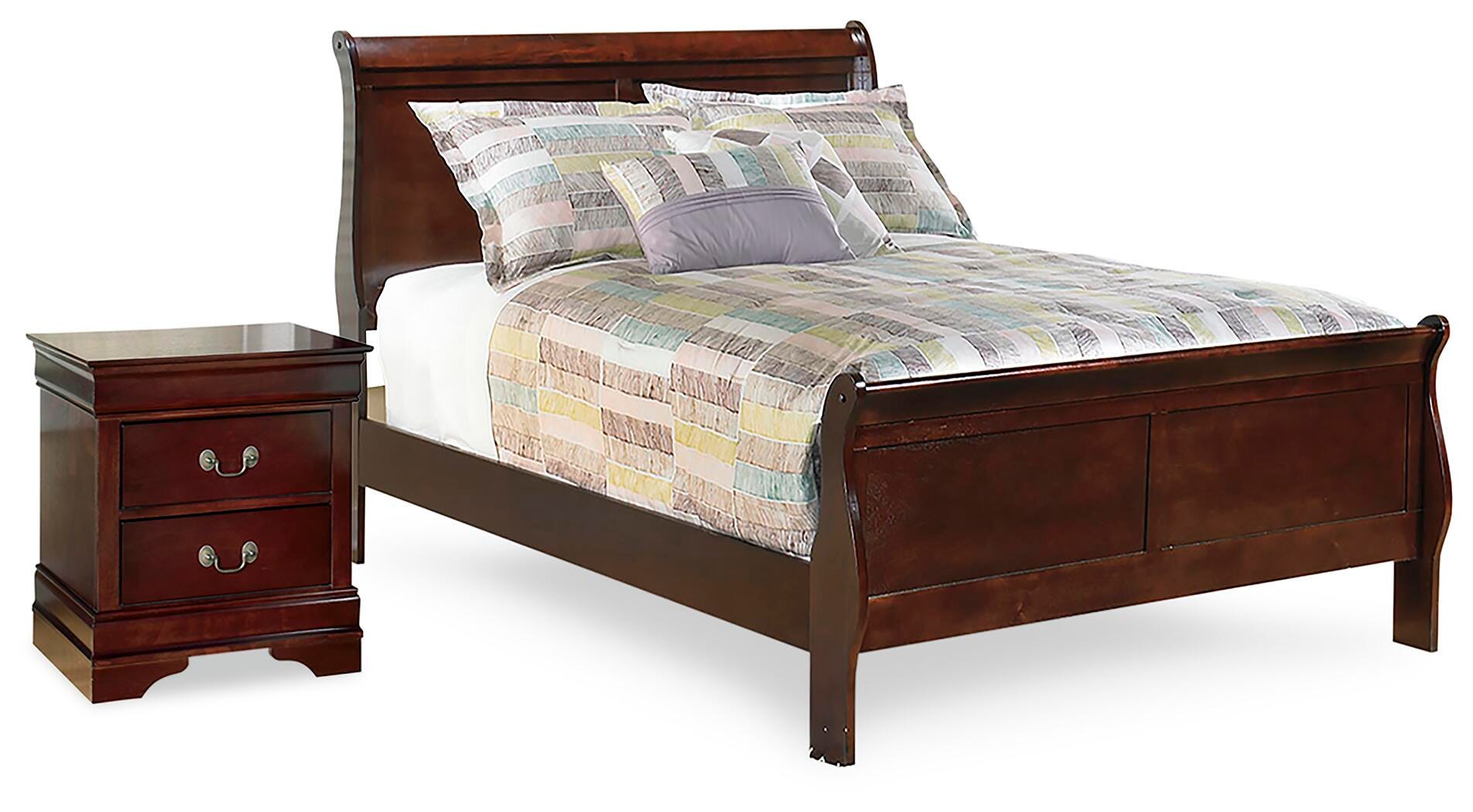 Cama y mesita de noche Alisdair Full Sleigh - image 1