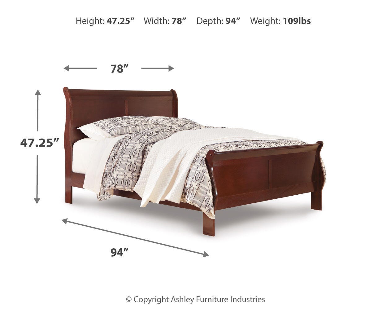 Alisdair California King Sleigh Bed, Dresser and Mirror - image 4