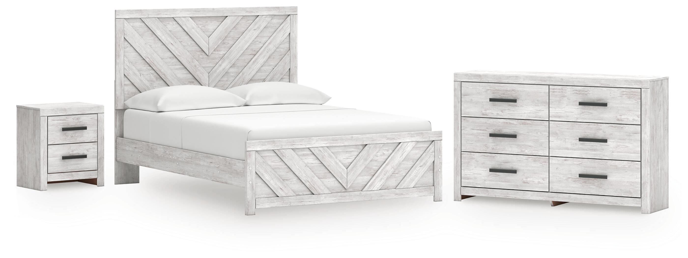 Cayboni Queen Panel Bed, Dresser and Nightstand