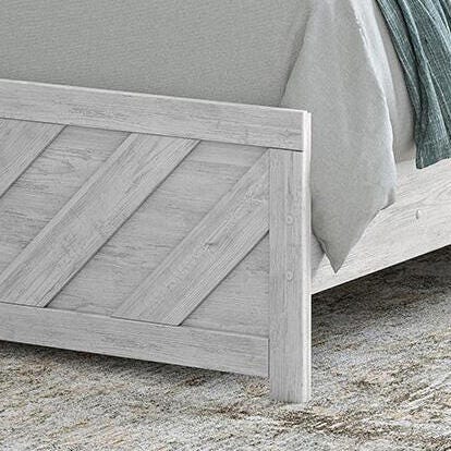 Cayboni Queen Panel Bed, Whitewash, large