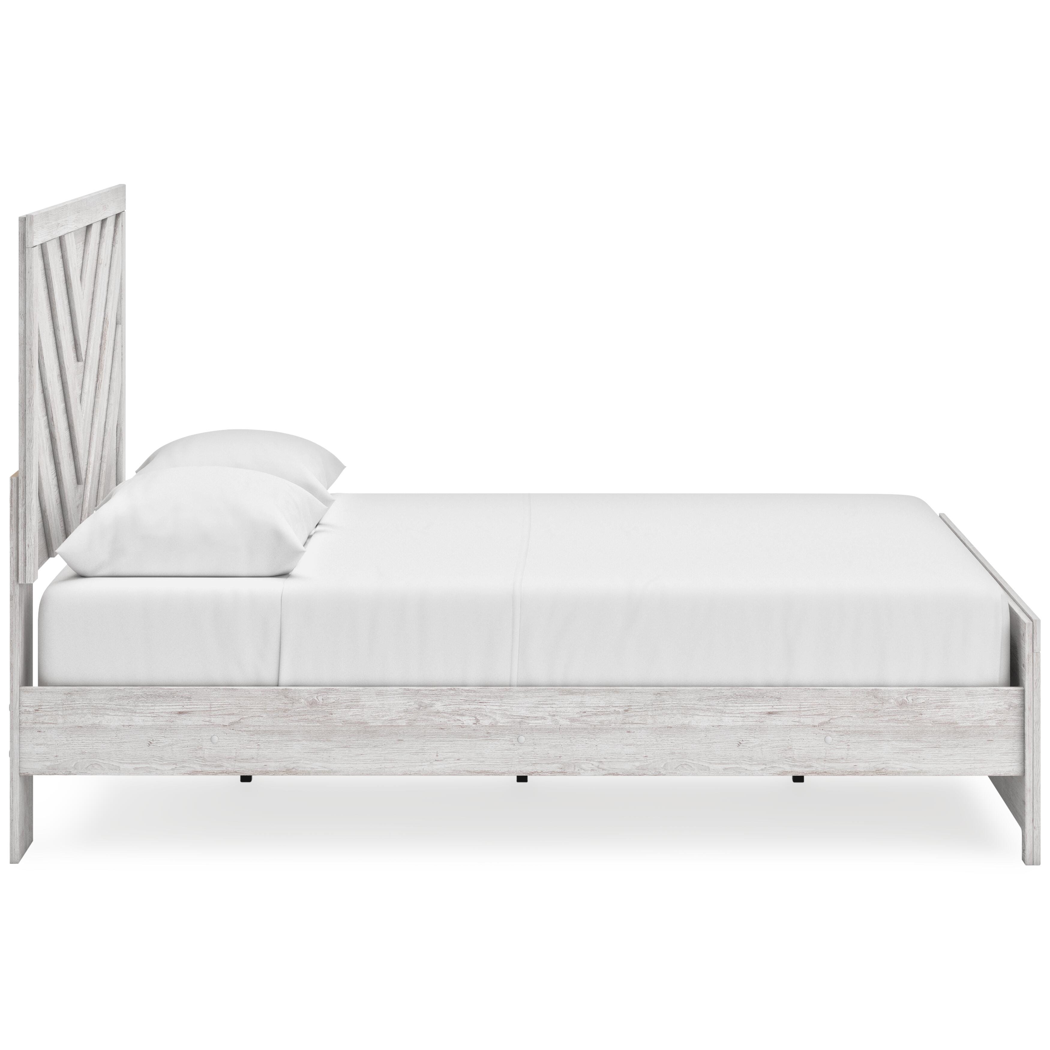 Cayboni Queen Panel Bed, Whitewash, large