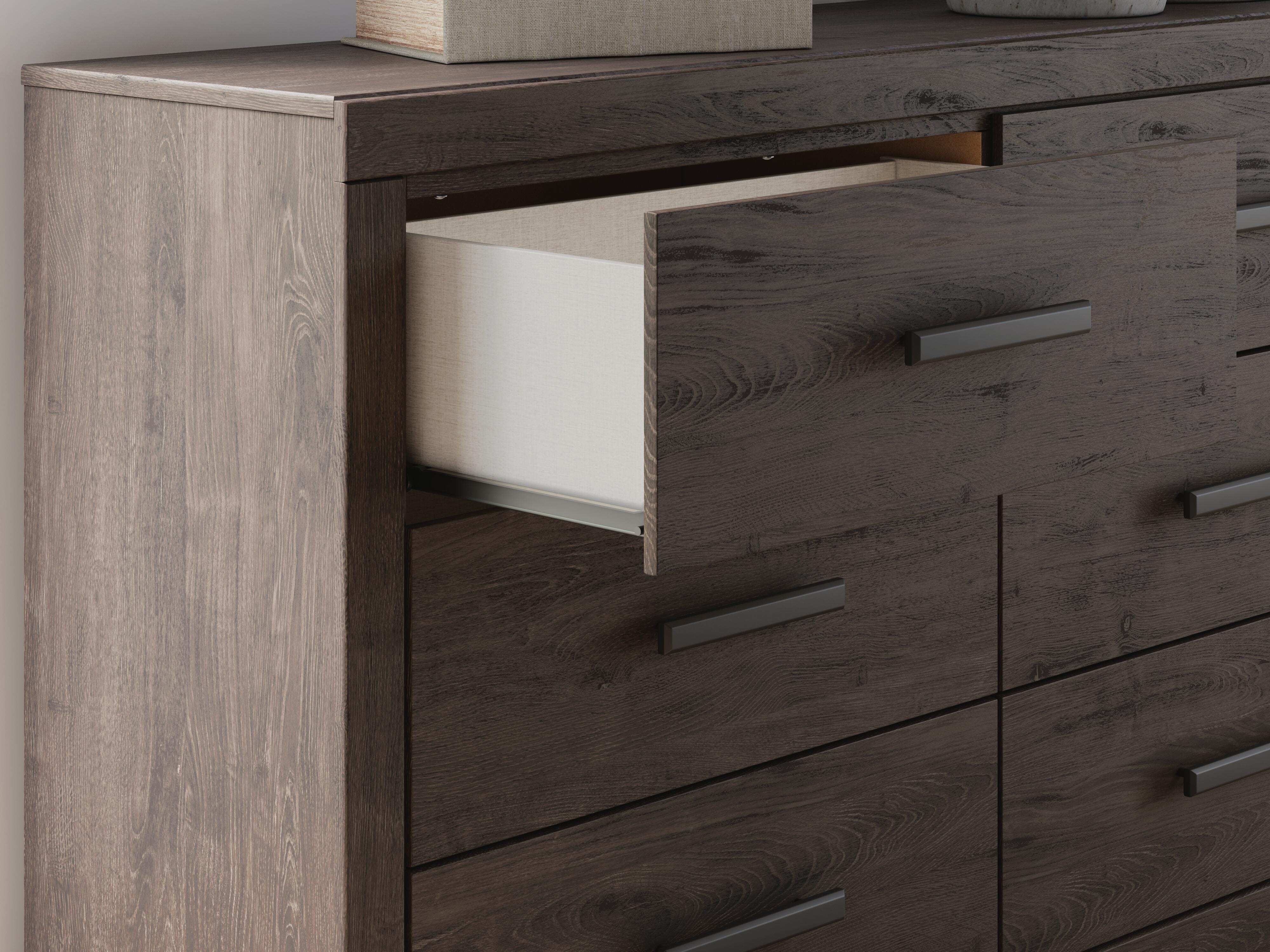 Cama de paneles Queen, cómoda y mesita de noche Prendonea - image 20