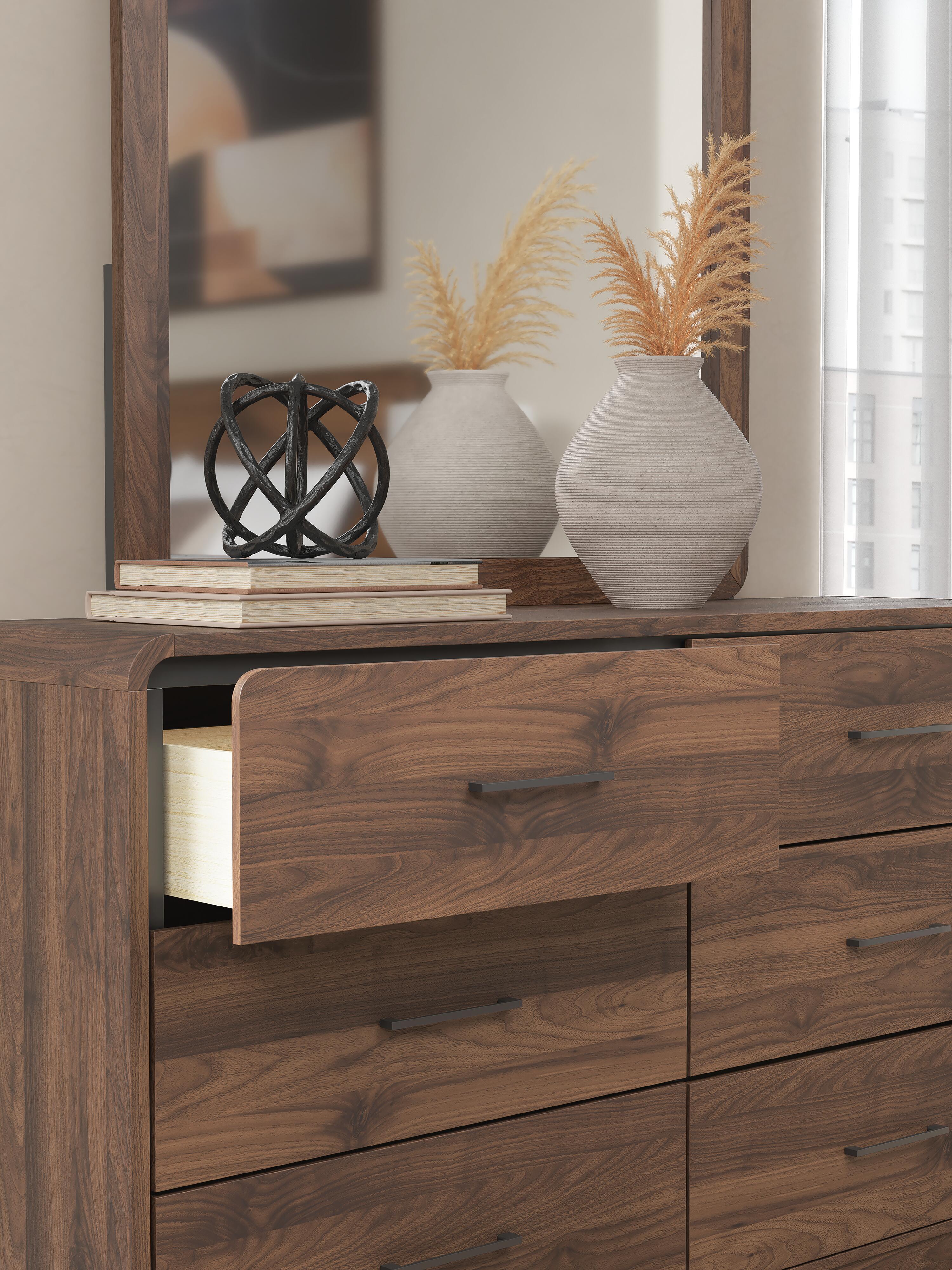 Cama King de paneles Hollinaze, cómoda y mesita de noche - image 25