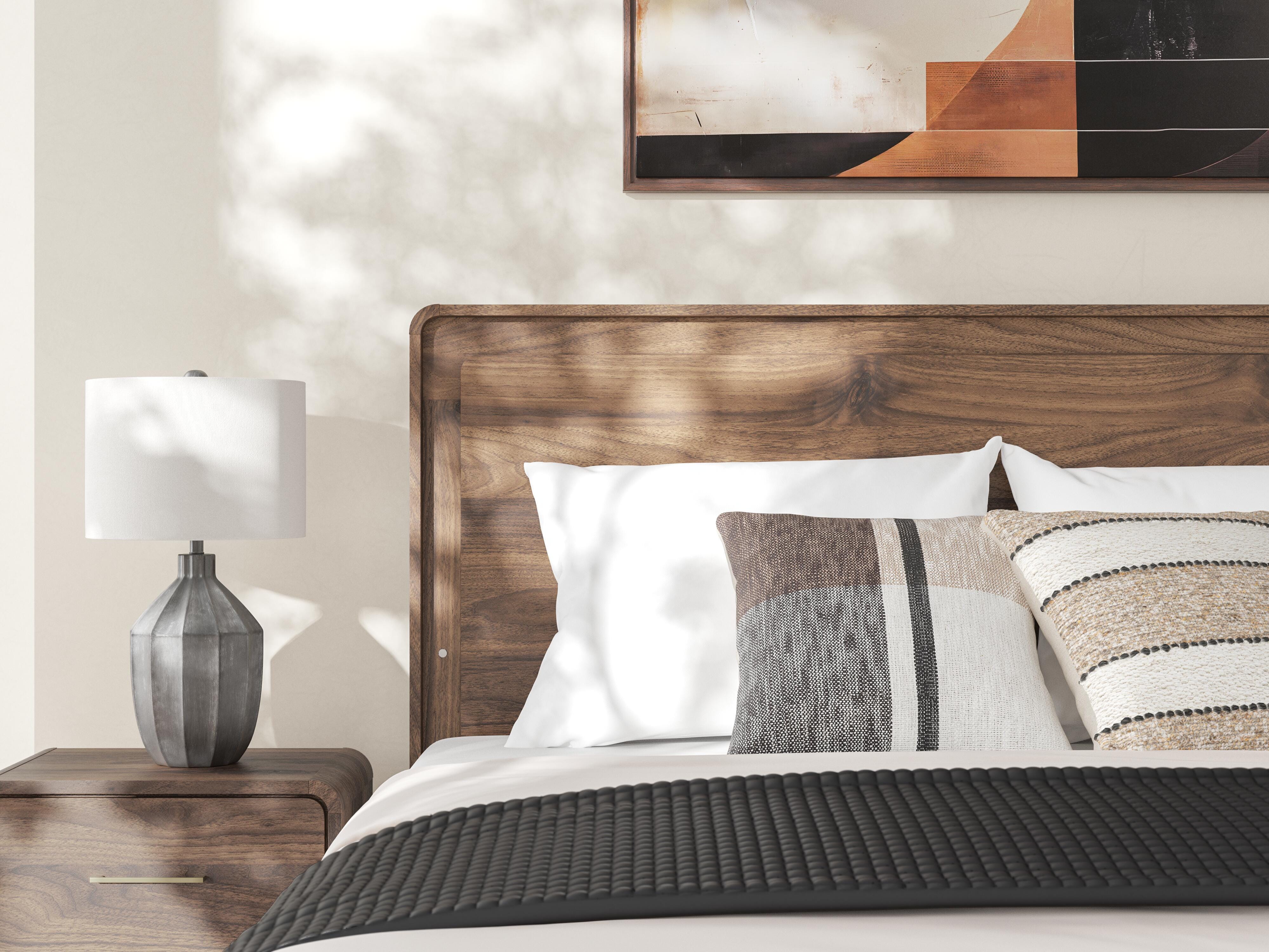 Cama Queen, cómoda, espejo y mesita de noche Hollinaze - image 25