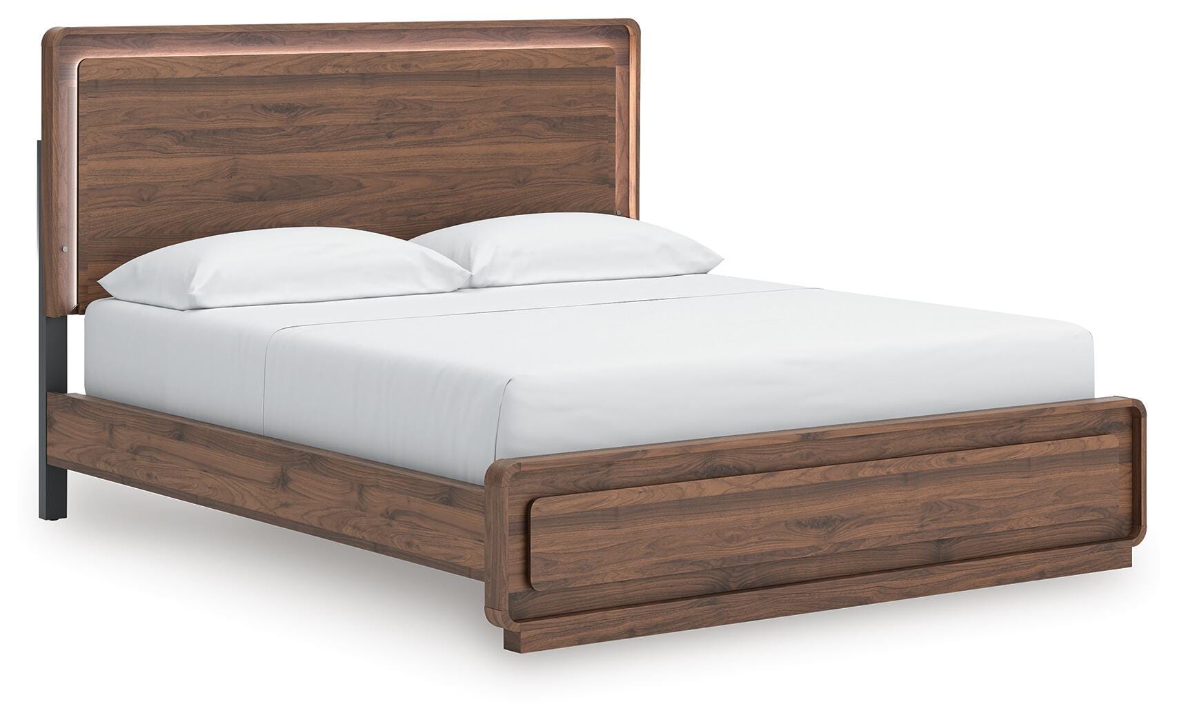 Hollinaze California King Panel Bed, Walnut Brown, large