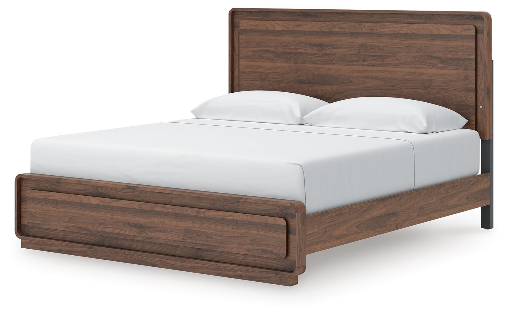 Cama King de paneles Hollinaze, cómoda y mesita de noche - image 16