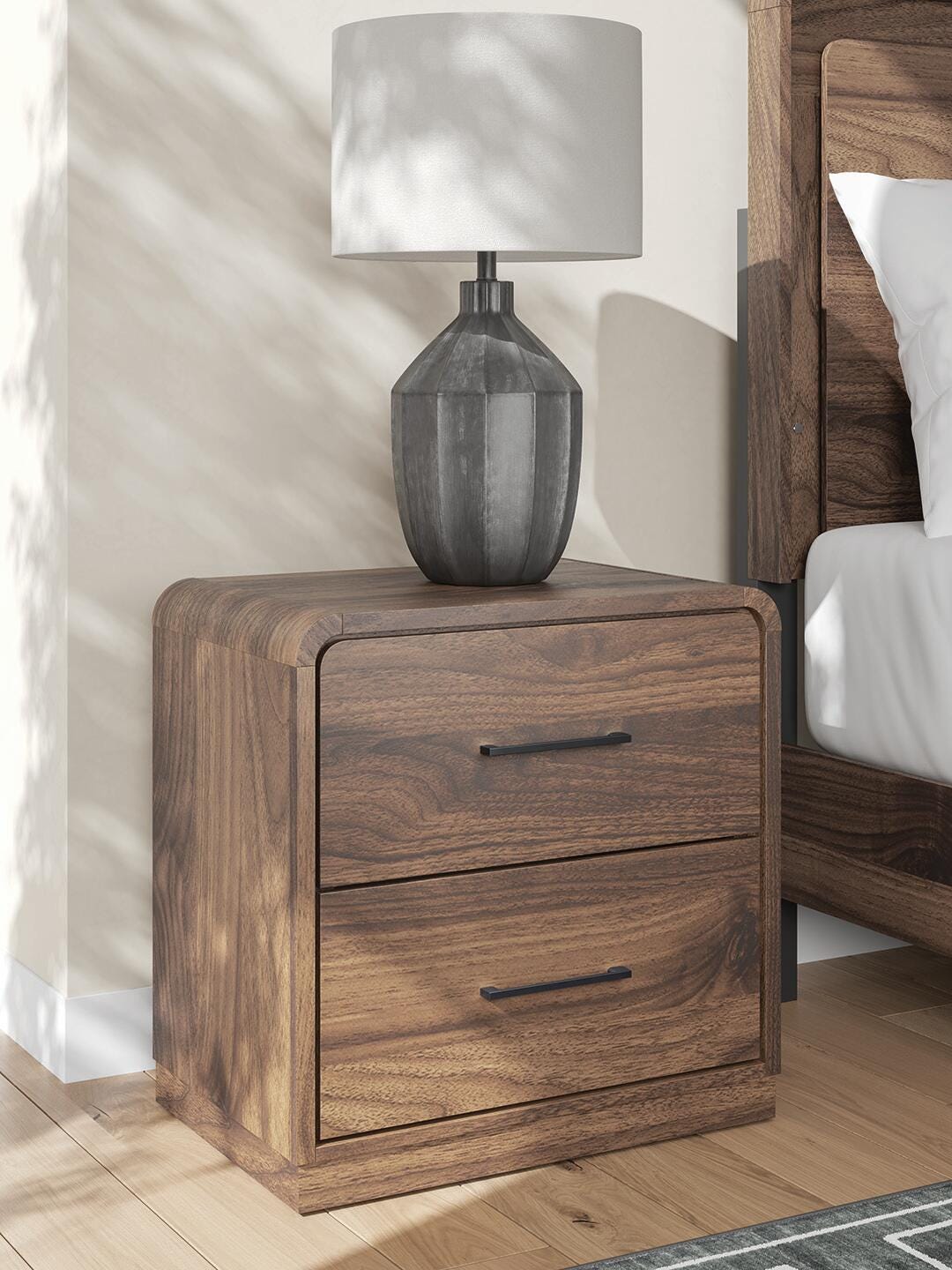 Cama Queen, cómoda, espejo y mesita de noche Hollinaze - image 29