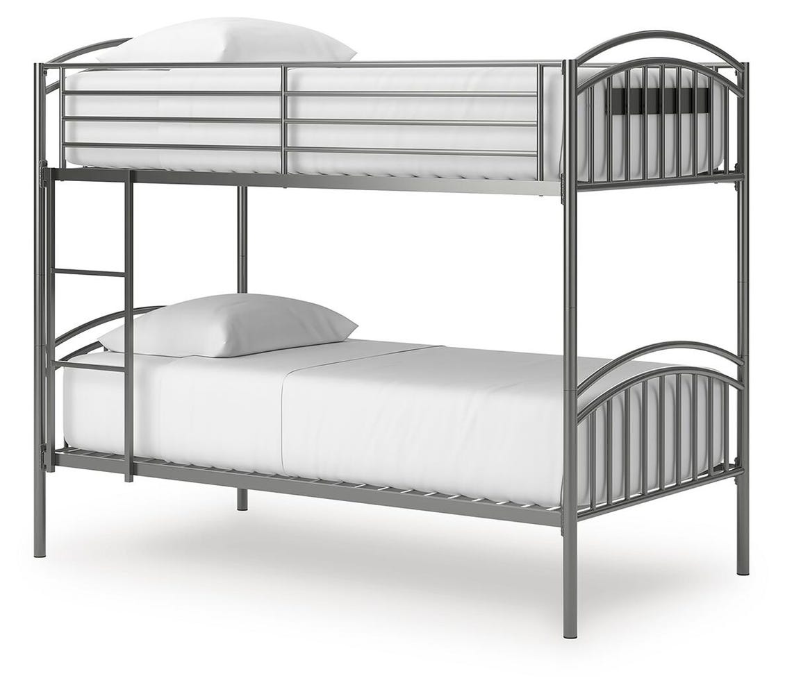Hilletran Twin over Twin Bunk Bed with Ladder