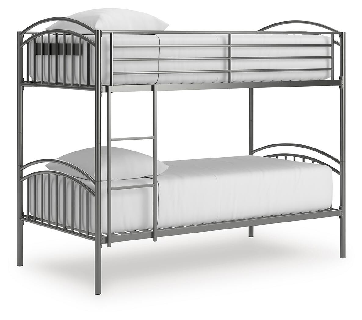 Hilletran Twin over Twin Bunk Bed with Ladder, , large