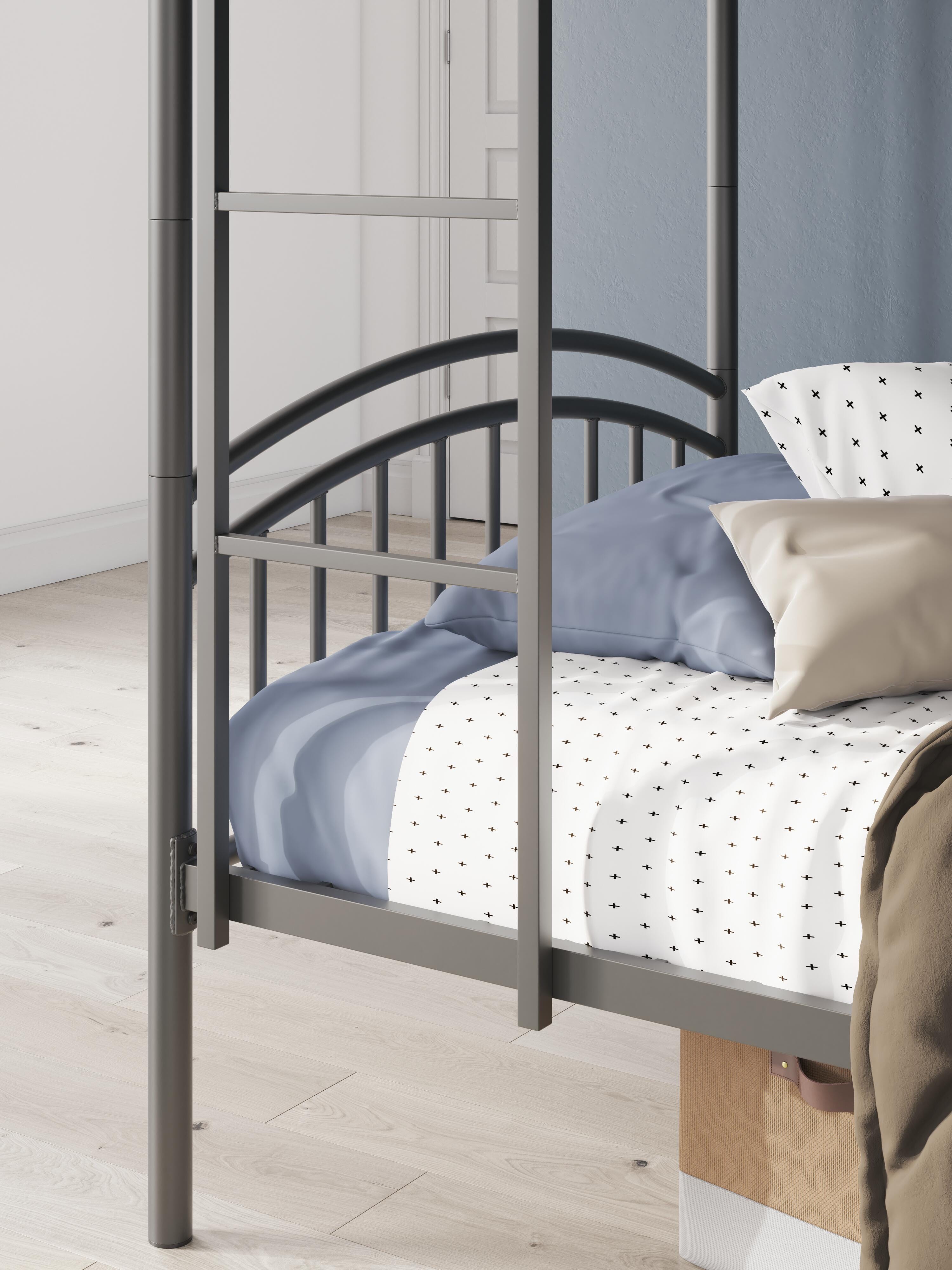 Hilletran Twin over Twin Bunk Bed with Ladder - image 8