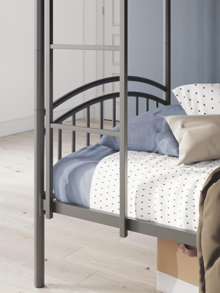 Hilletran Twin over Twin Bunk Bed with Ladder