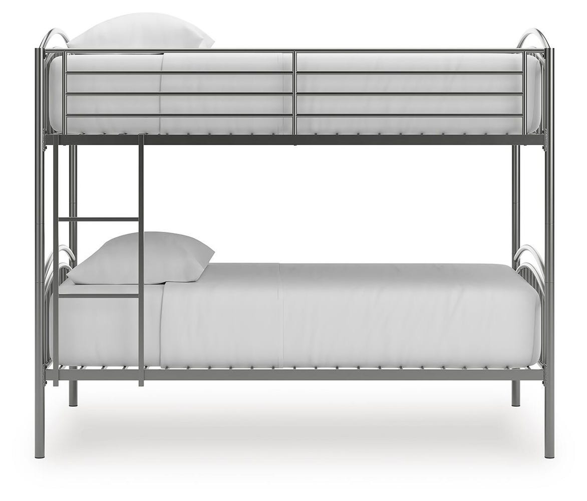 Hilletran Twin over Twin Bunk Bed with Ladder