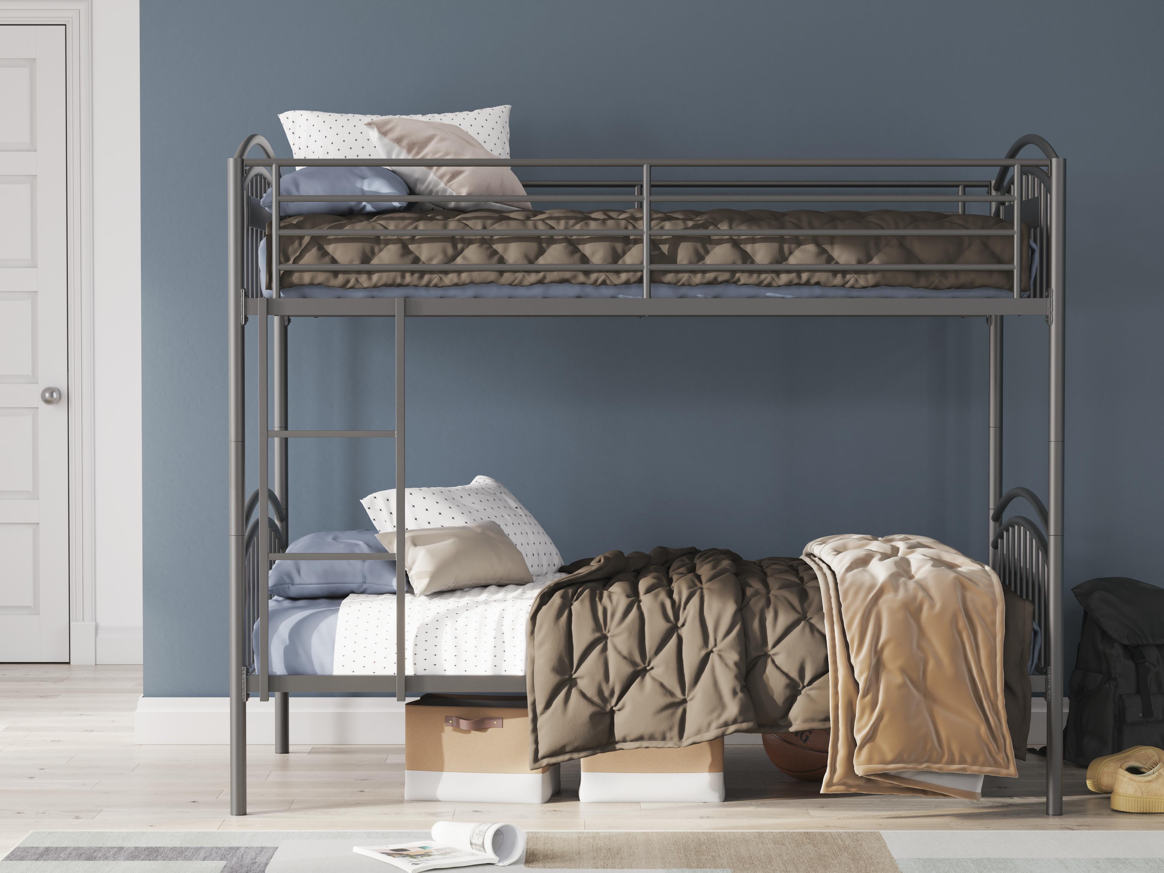 Hilletran Twin over Twin Bunk Bed with Ladder - image 7