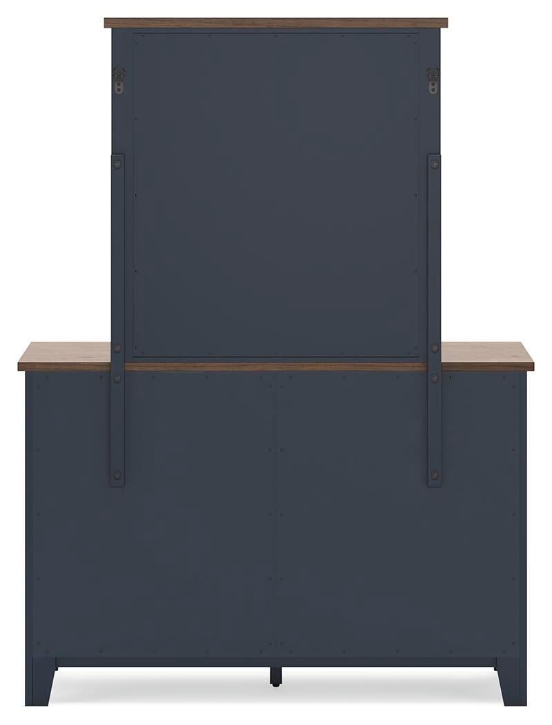 Cama Landocken con panel completo, cómoda y espejo - image 6