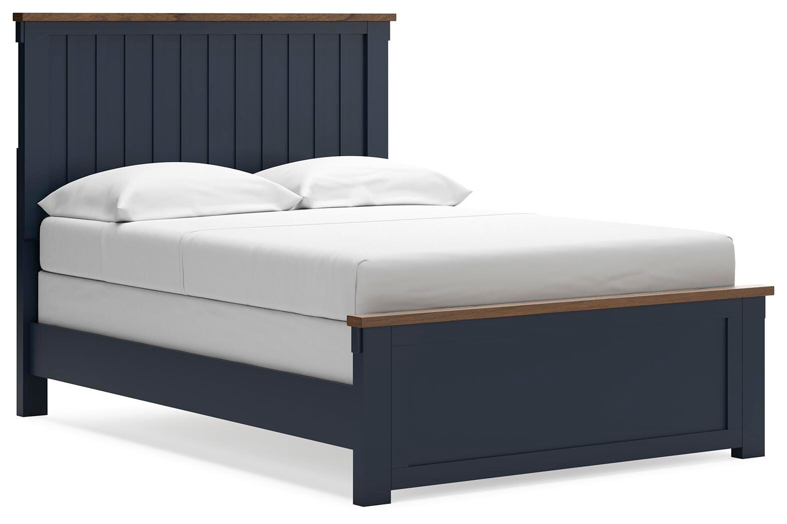 Landocken Full Panel Bed, Brown/Blue, large