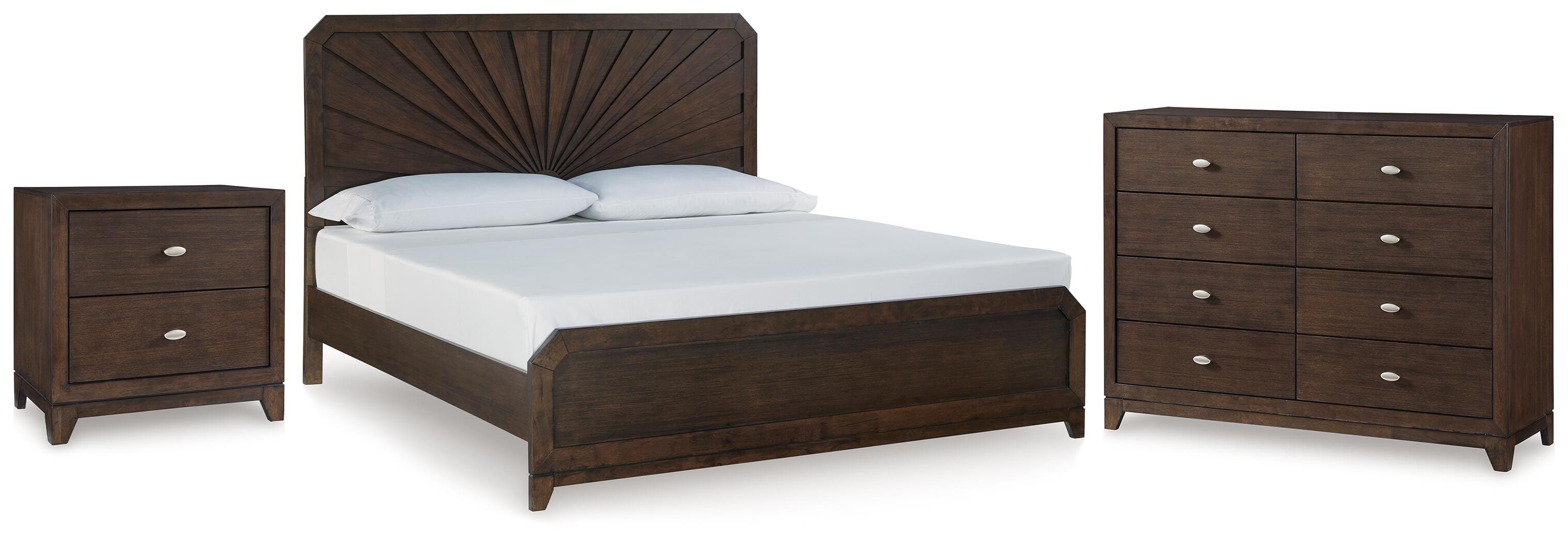 Tandisport Queen Panel Bed with Dresser and Nightstand, , large