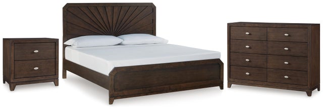 Tandisport Queen Panel Bed with Dresser and Nightstand