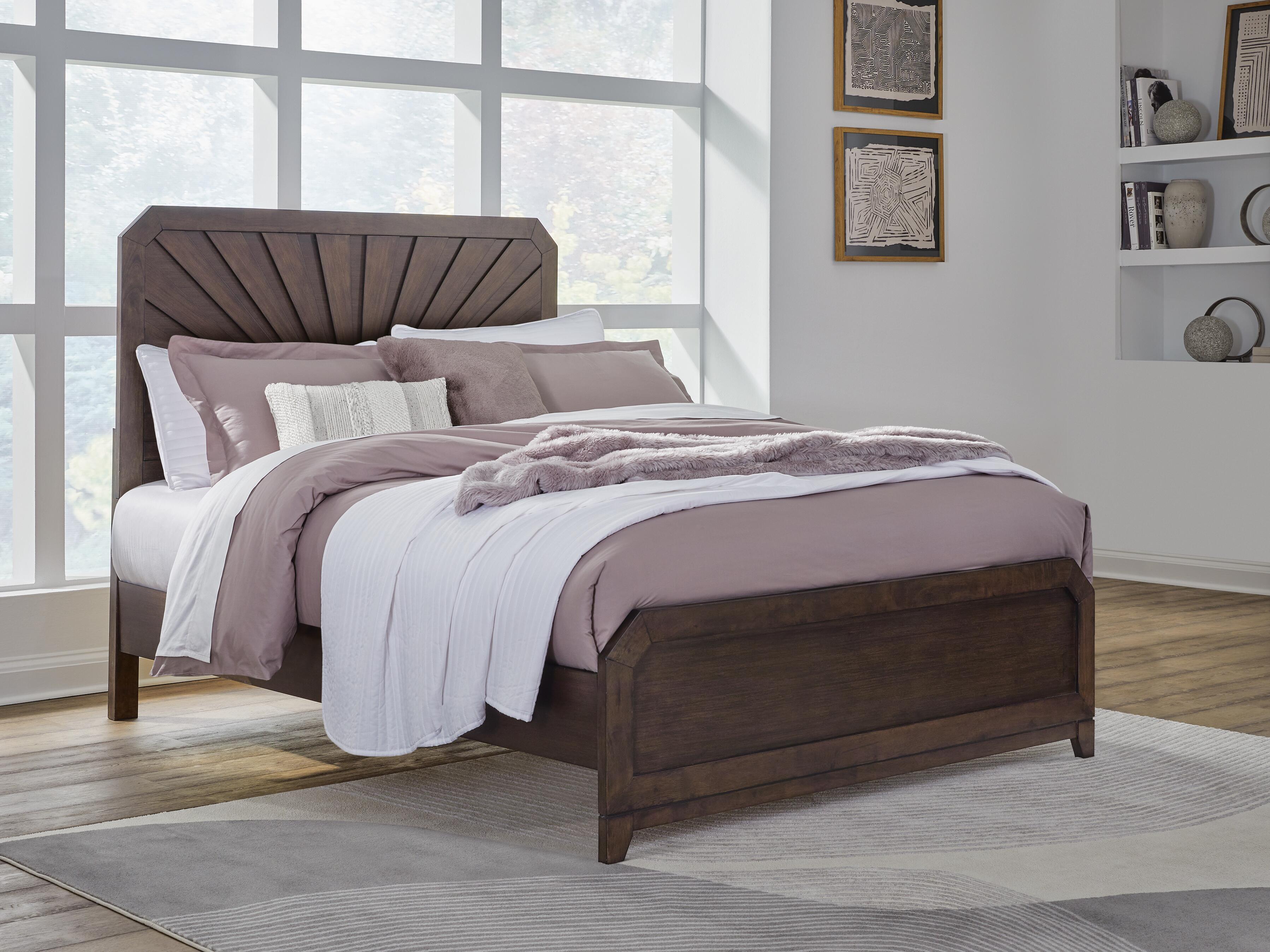 Tandisport Queen Panel Bed, Dark Brown, rollover