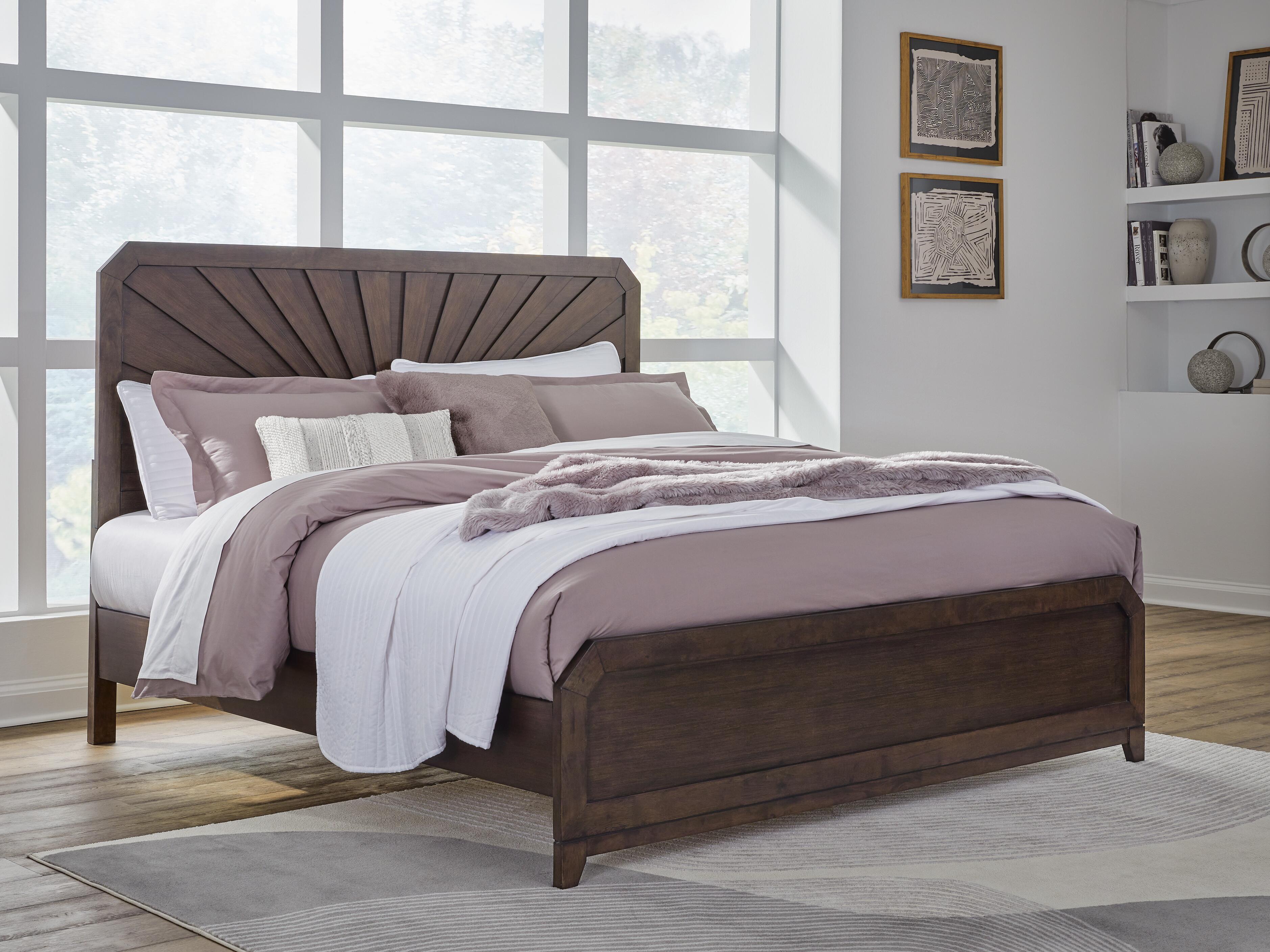 Tandisport King Panel Bed, Dark Brown, rollover