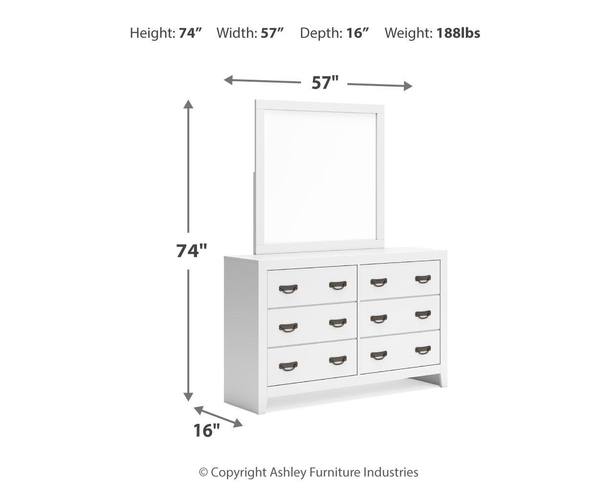 Binterglen Dresser and Mirror - image 9