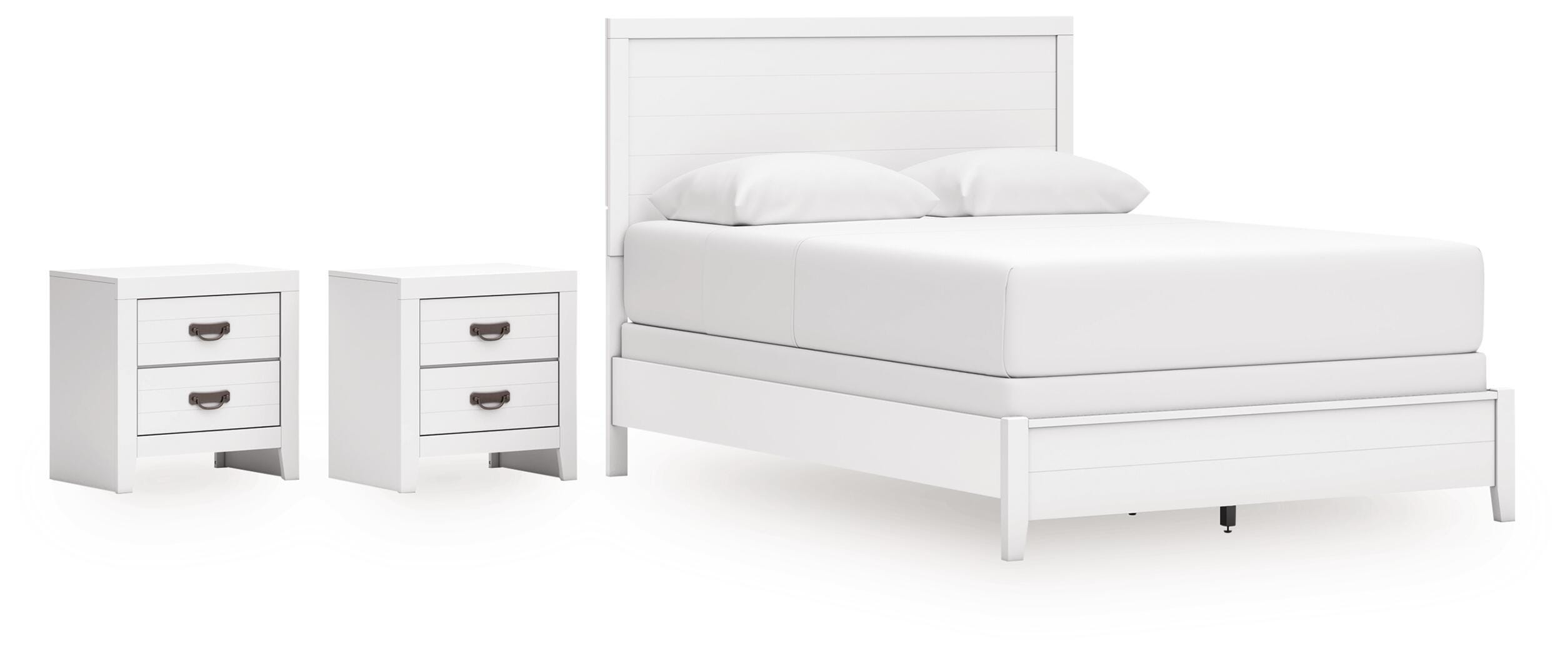Cama Binterglen Queen con paneles y 2 mesitas de noche - image 1