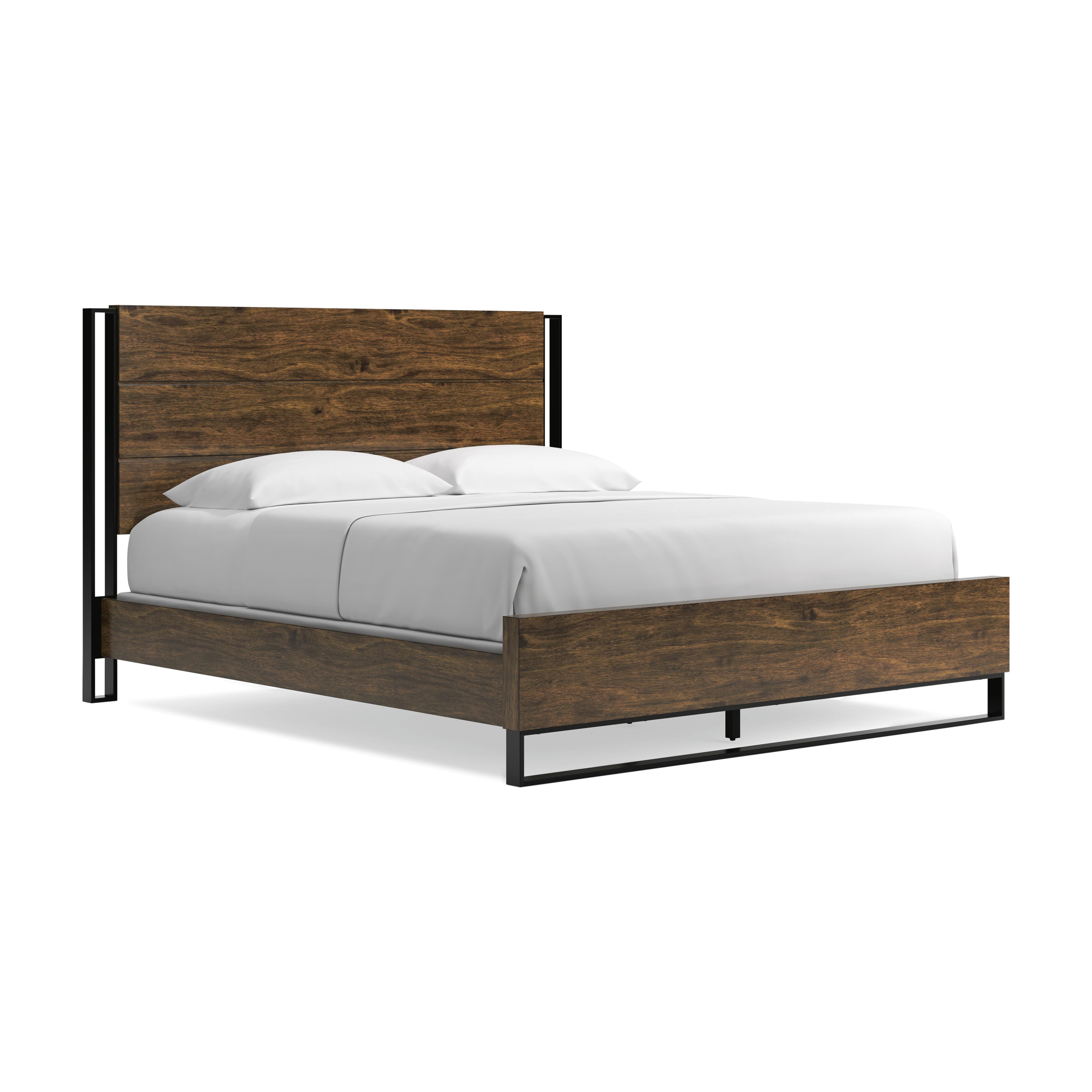 Zumbado California King Panel Bed, Brown, large