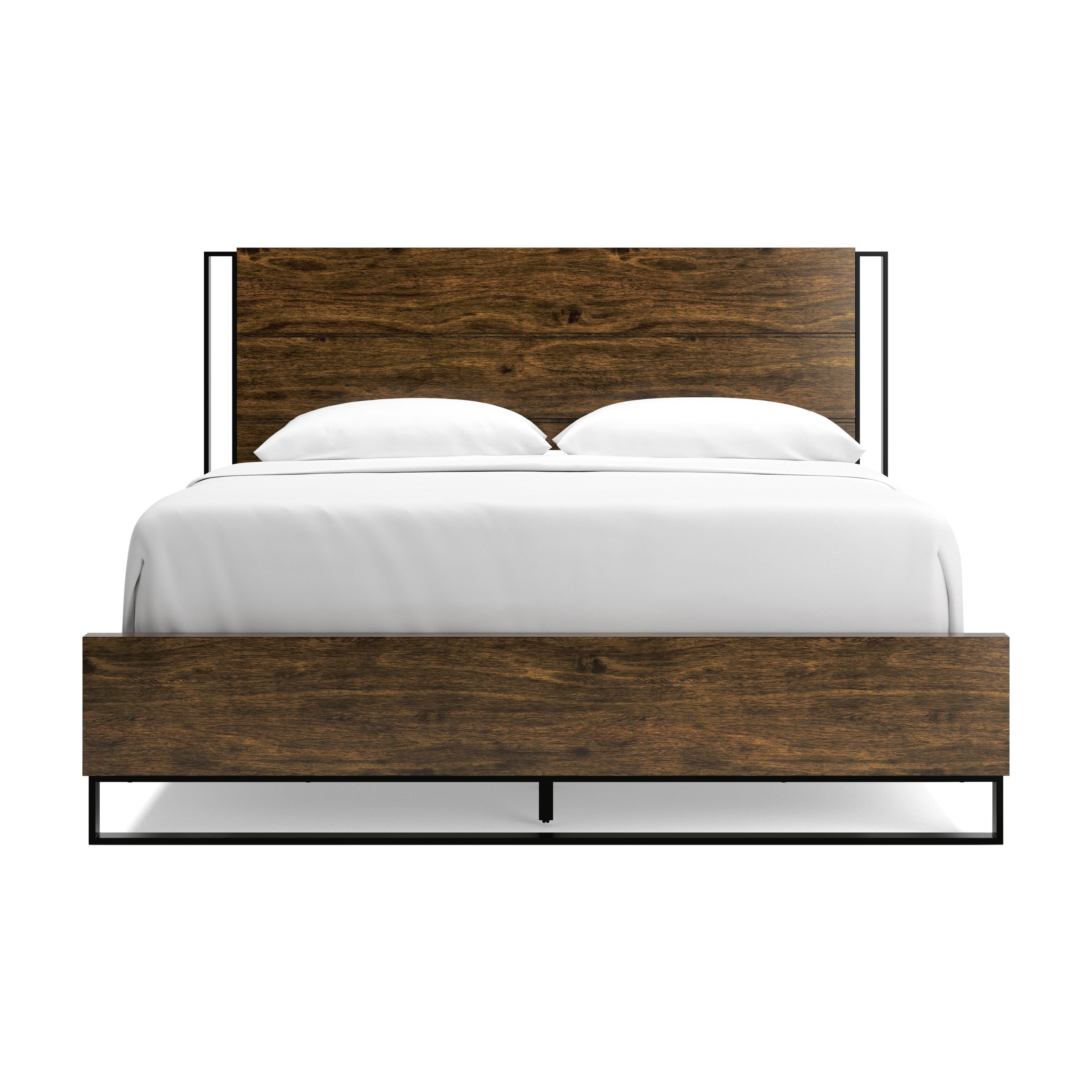 Zumbado California King Panel Bed, Brown, large
