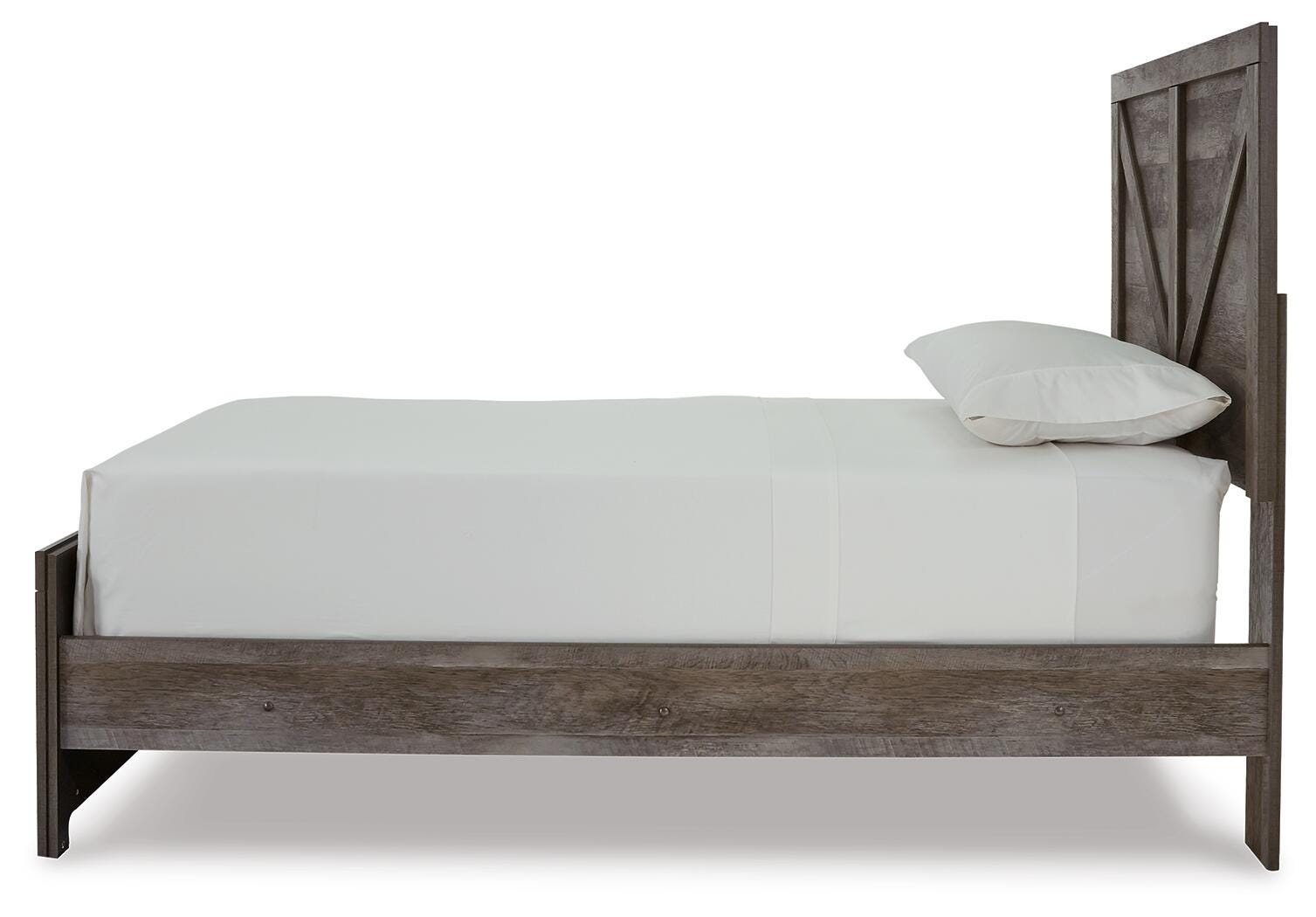 Wynnlow Twin Crossbuck Panel Bed, Gray, large